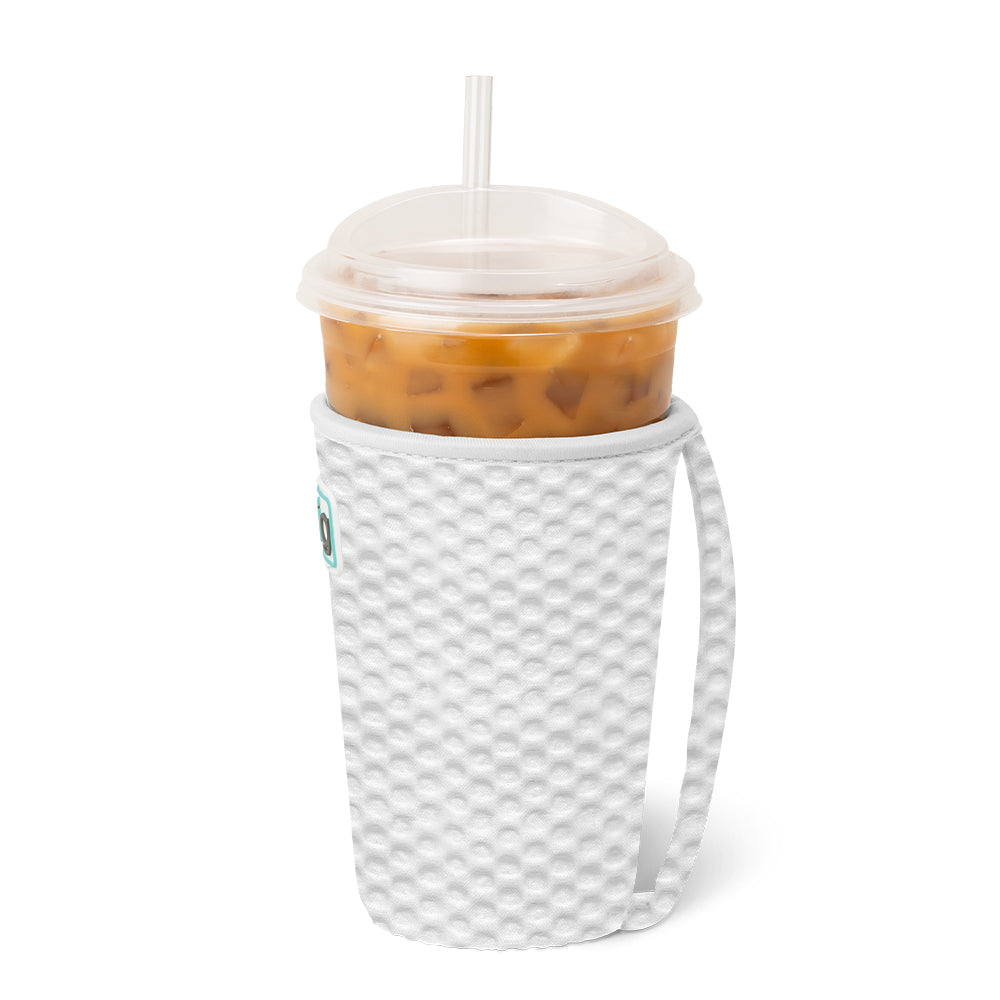 Premium Golf Ball Design Medium Iced Cup Coolie - Insulated Beverage Holder for Golfers, Beach, Picnics & Outdoor Parties - Keep Drinks Cold in Style