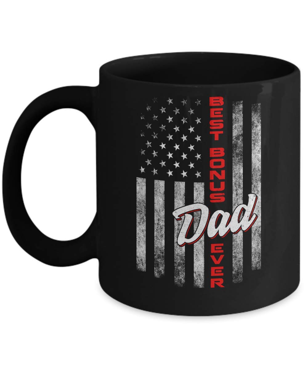 Best Dad Ever American Flag Coffee Mug - 11oz for 4th of July & Father's Day Gift
