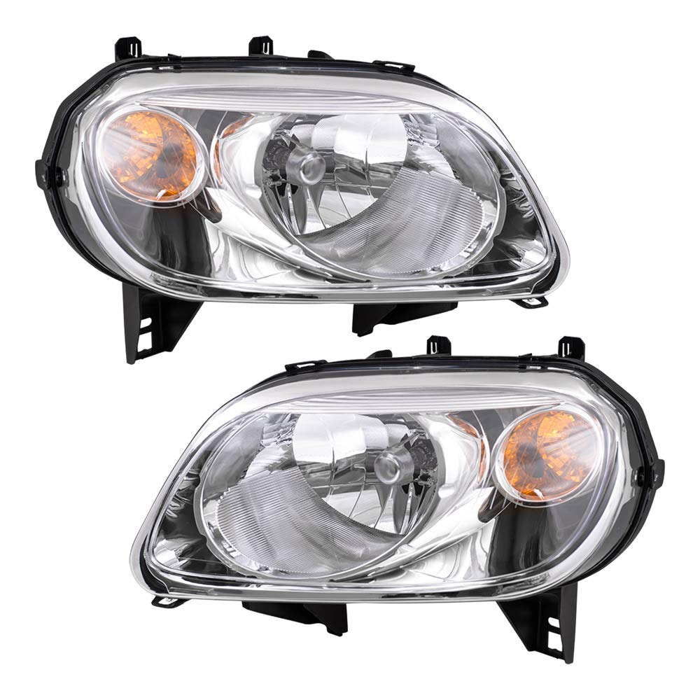 Brock Replacement Headlight Assembly Set for 2006-2011 Chevy HHR - Driver & Passenger Side Headlights 15827441 15827442 | Perfect for Night Driving & Vehicle Restoration