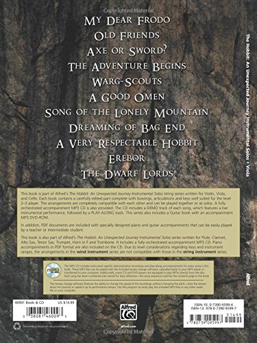 The Hobbit - An Unexpected Journey Viola Instrumental Solos Book & CD | Pop Instrumental Solo Series | Perfect for Viola Players & Movie Music Enthusiasts