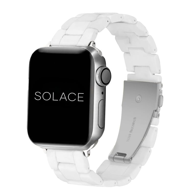 Solace Bands Lightweight Perma Watch Band - Universal Fit for Apple Watch 38mm 40mm 41mm 42mm 44mm 45mm 49mm (Series 10/9/8/7/6/5/4/3/2/1, SE & Ultra) - Durable & Comfortable Replacement Strap for Men & Women - Perfect for Workouts, Running & Everyday Wear (Matte Solid)