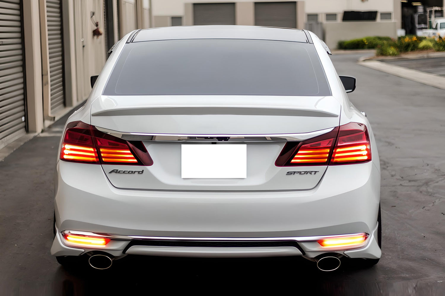 LED Tail Lights Brake Lights Sequential Turn Signals Bumper Reflectors for 2016-2017 Honda Accord 4 Door - Enhanced Safety & Style for Night Driving & Car Customization