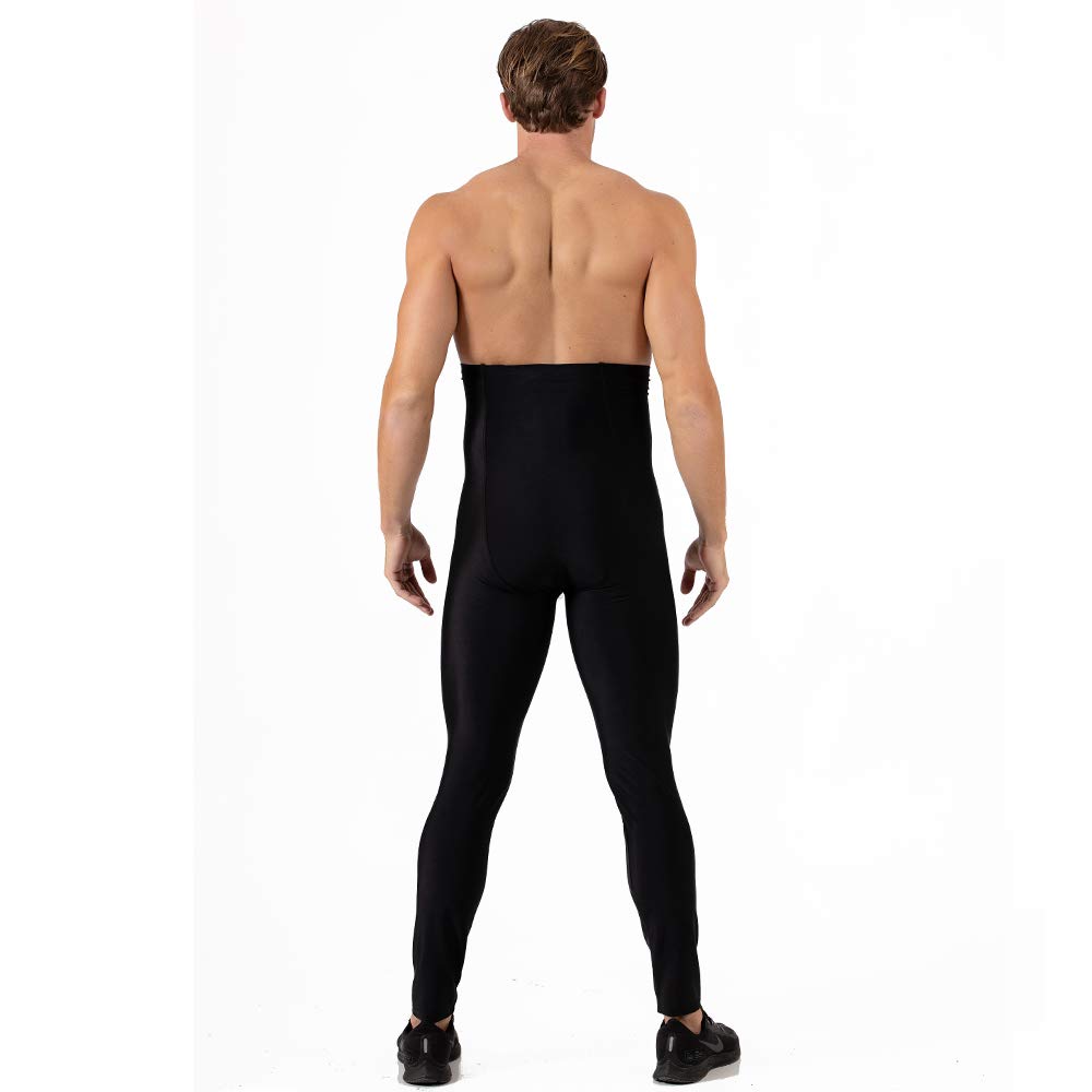 Insta Slim Men's Compression Hi-Waisted Workout Pants - MP2005 | High Waist Tights for Fitness Training, Gym & Running | Shapewear for Men with Slimming Effect