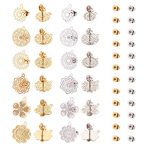 1 Box-12 Style-Golden & Stainless Steel Color