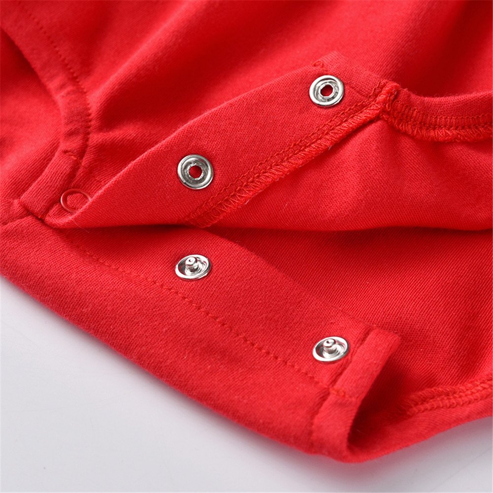 Newborn Baby Girl Clothes - Red Long Sleeve Bodysuit & Princess Romper for Infants 0-24 Months | Perfect for Photoshoots, Parties & Everyday Wear