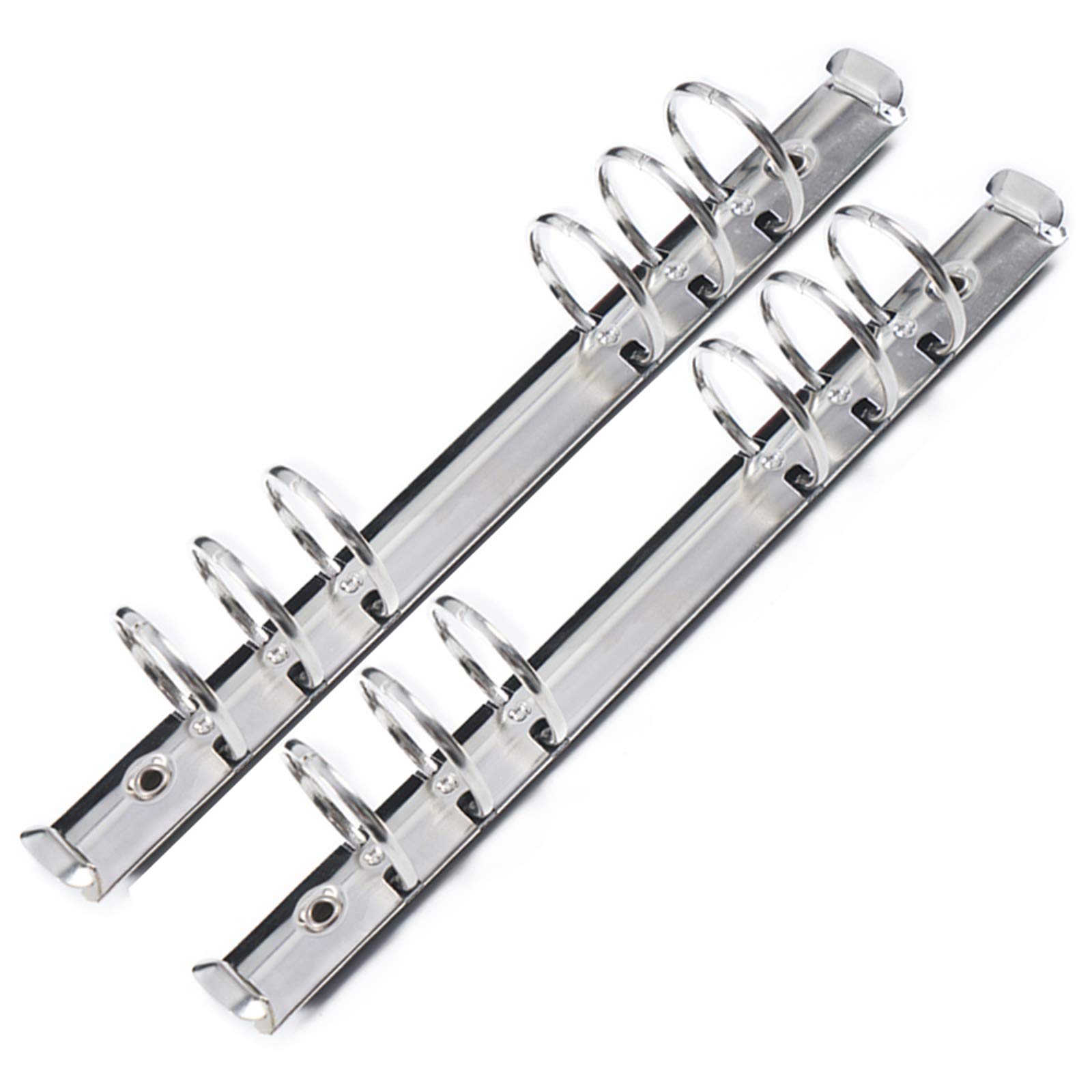 Moterm 2-Piece 6-Hole A5 Ring Binder Mechanism Replacement Kit - 30mm Silver Metal Binder Rings for Planners, Notebooks & DIY Projects - Perfect for Office, School & Home Organization