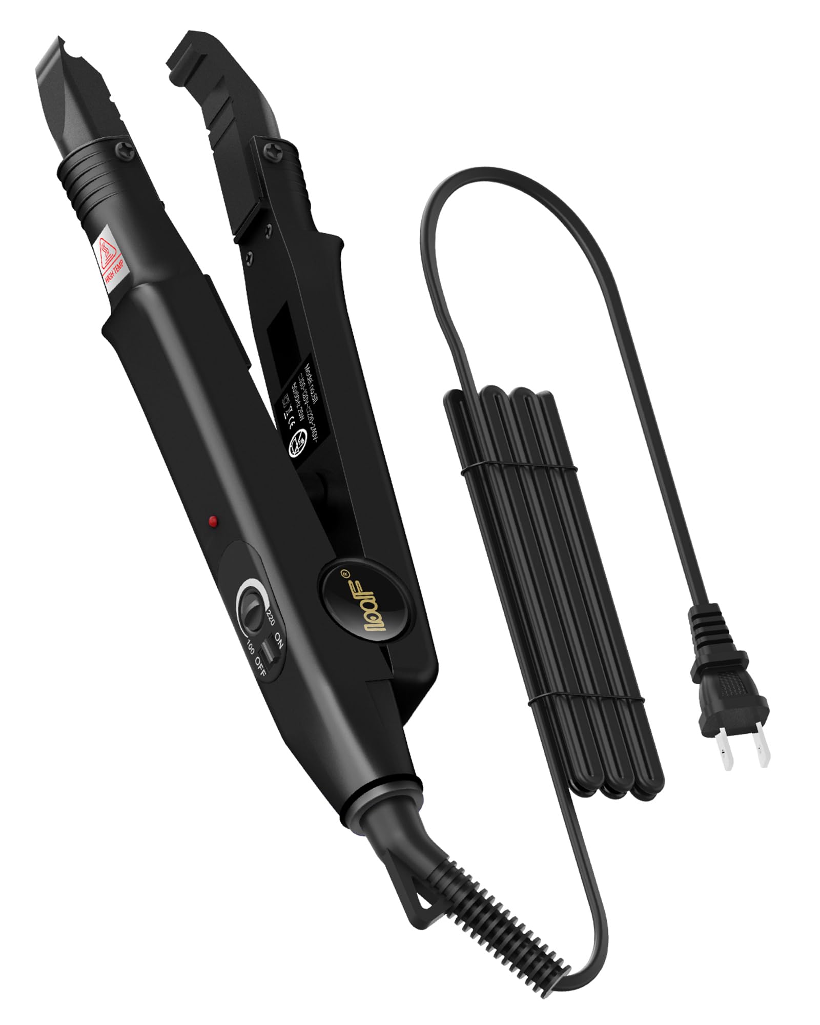 TopWigy Professional Hair Extensions Tool - Adjustable Temperature Fusion Heat Iron Connector Wand with US Plug | Perfect for Salon Styling, DIY Hair Blending & Seamless Extensions at Home