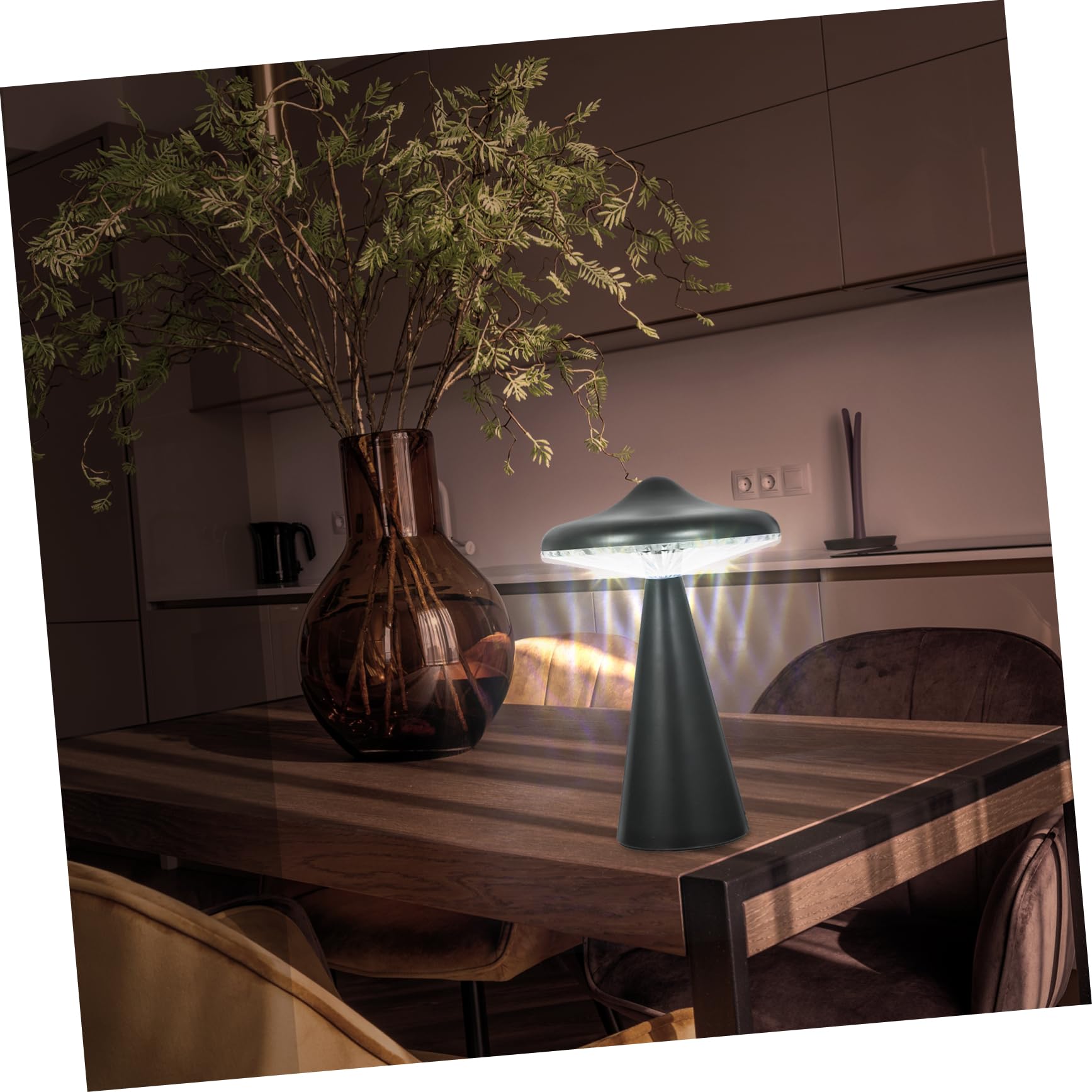 Artibetter 1PC UFO Night Light - Rechargeable LED Desk Lamp with Ambient Lighting for Bedroom, Kids Room & Nursery | Creates Soothing Atmosphere for Sleep, Relaxation & Nighttime Reading