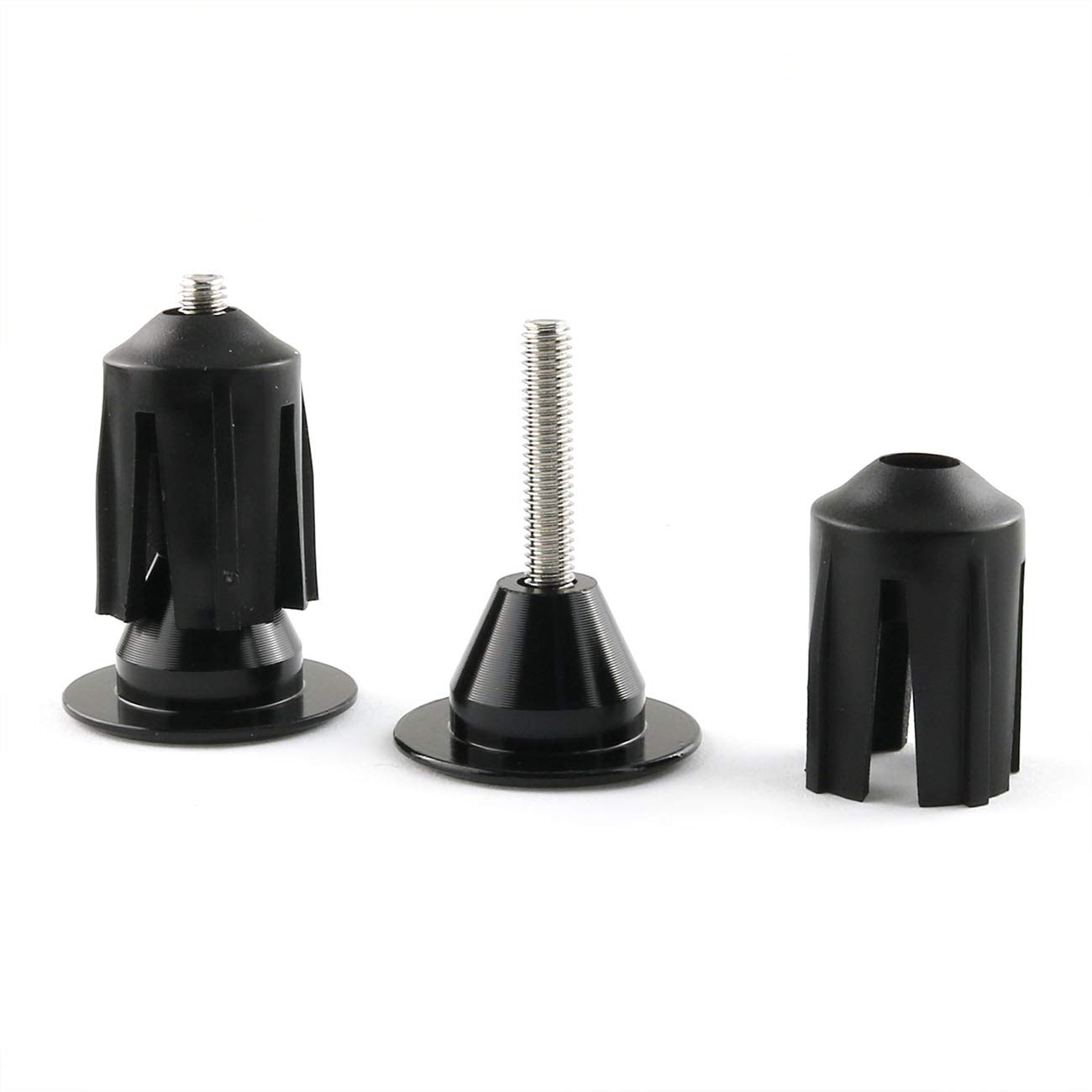 2 Pairs Bike Handlebar End Caps - Durable Bar End Plugs for Mountain & Road Bicycles | Perfect for Cycling Safety and Handlebar Protection