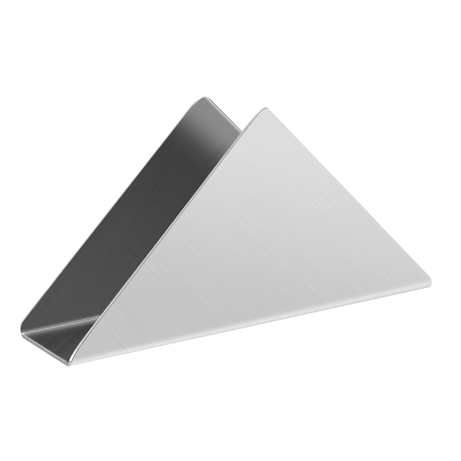 Luvtree Silver Stainless Steel Napkin Holder - Modern Triangle Cocktail Napkin Dispenser Organizer for Kitchen Countertops, Dining Tables & Picnics | Perfect for Home Decor, Party Supplies & Restaurant Use