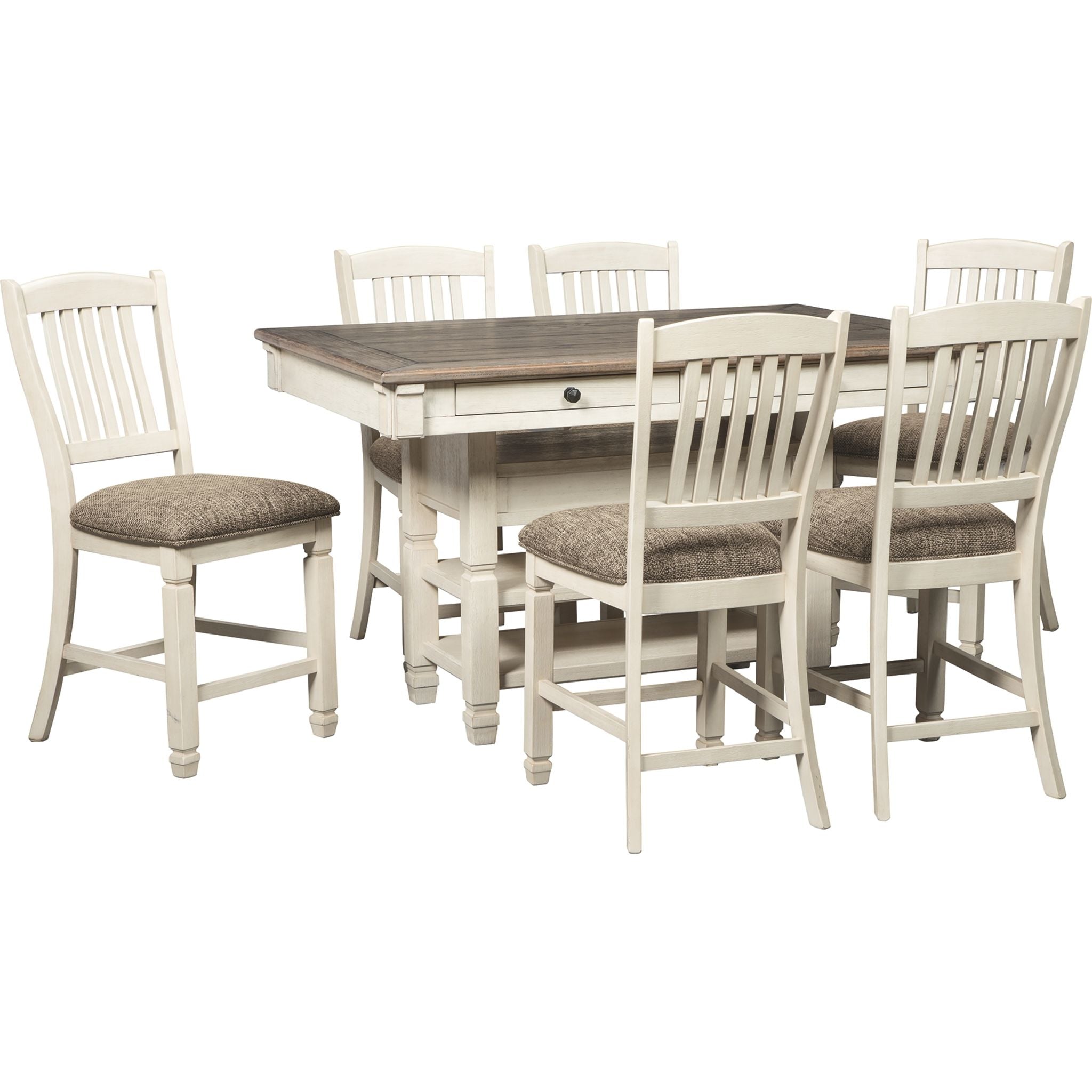 Bolanburg 5-Piece Counter Height Dining Set - Modern Kitchen Table and Stools for Small Spaces - Perfect for Breakfast Nook, Apartment, or Bar Area
