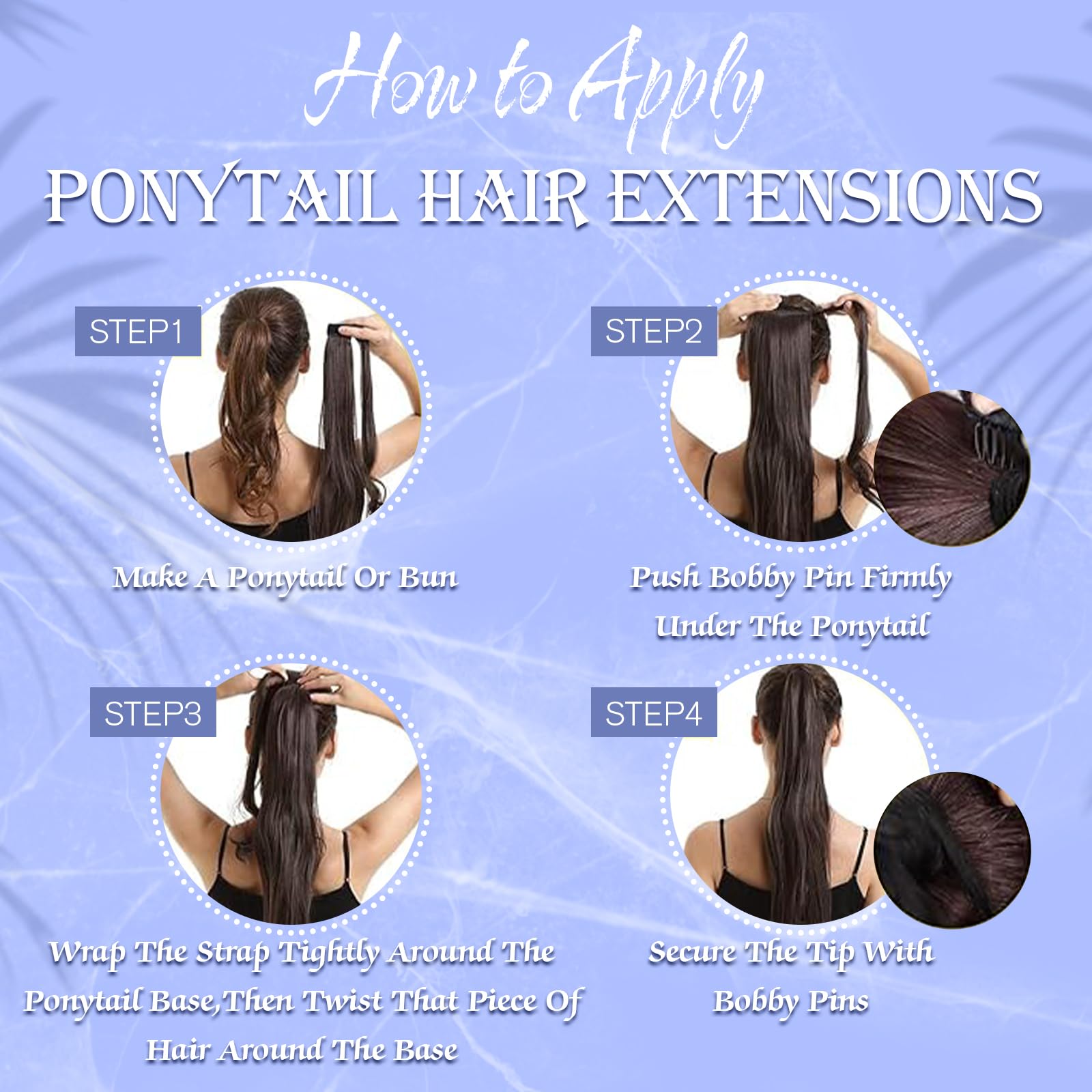 Full Shine 22 Inch Human Hair Ponytail Clip Ins - Medium Brown with Honey Blonde Highlights | 80g Real Human Hair Extensions for Women | Perfect for Parties, Weddings & Daily Styling