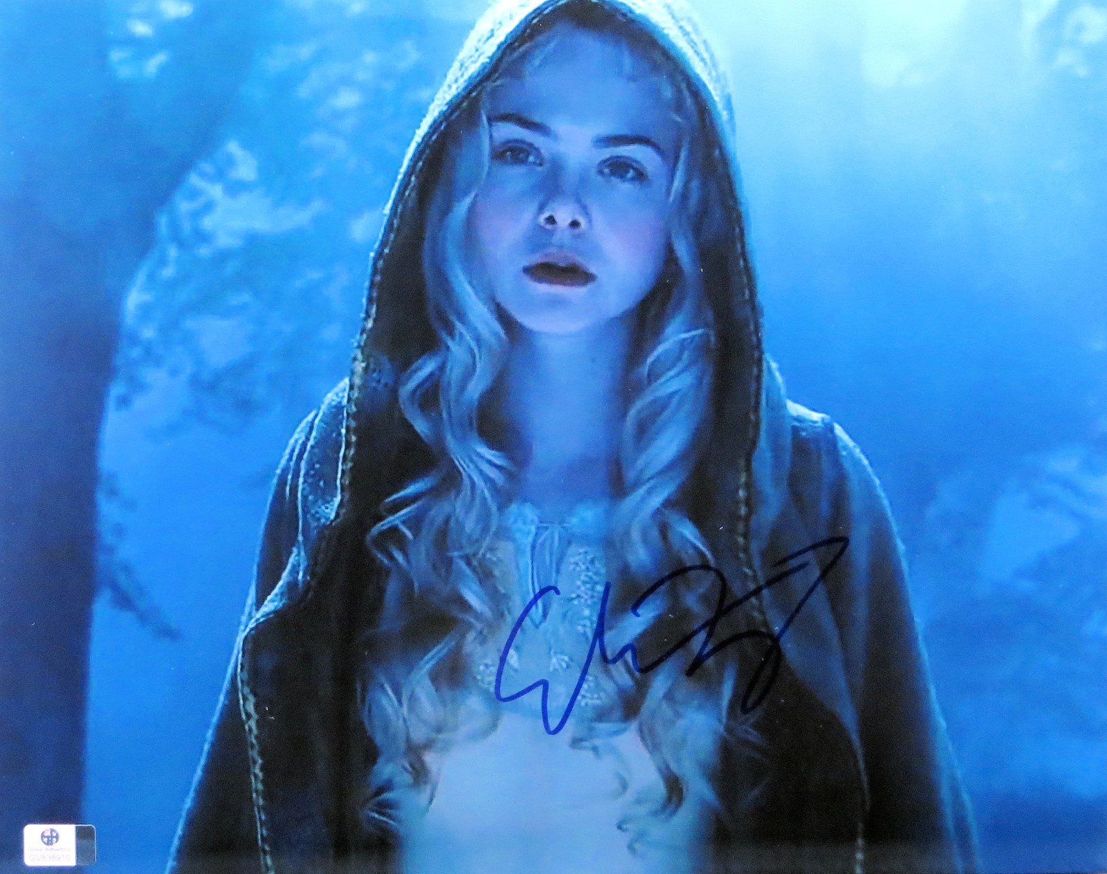Elle Fanning Signed Autographed 11x14 Photo - Maleficent Movie Collectible with Hood - Limited Edition GV838910 - Perfect for Disney Fans & Autograph Collectors