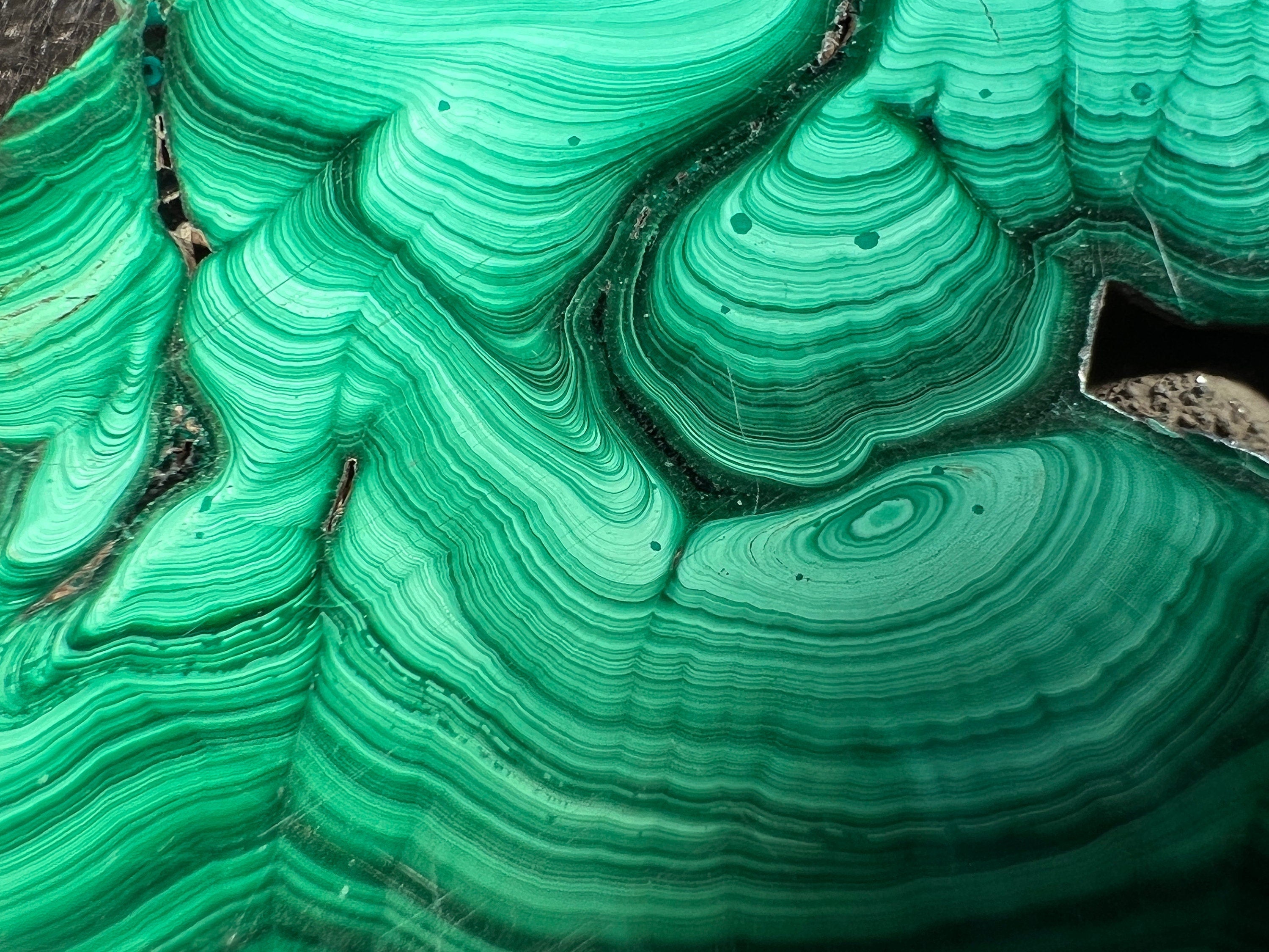 Natural Malachite Crystal Slab - Premium Green Malachite Stone for Jewelry Making, Unique Handmade Gift, Home Decor & Healing Crystal (50475) - Perfect for Meditation, Energy Work & Spiritual Healing
