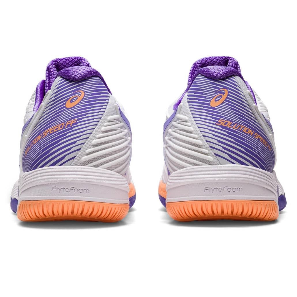 ASICS Solution Speed FF 2 Women's Tennis Shoes - Lightweight Performance Court Shoes for Women | White/Purple Colorway | Ideal for Competitive Tennis Matches & Court Training