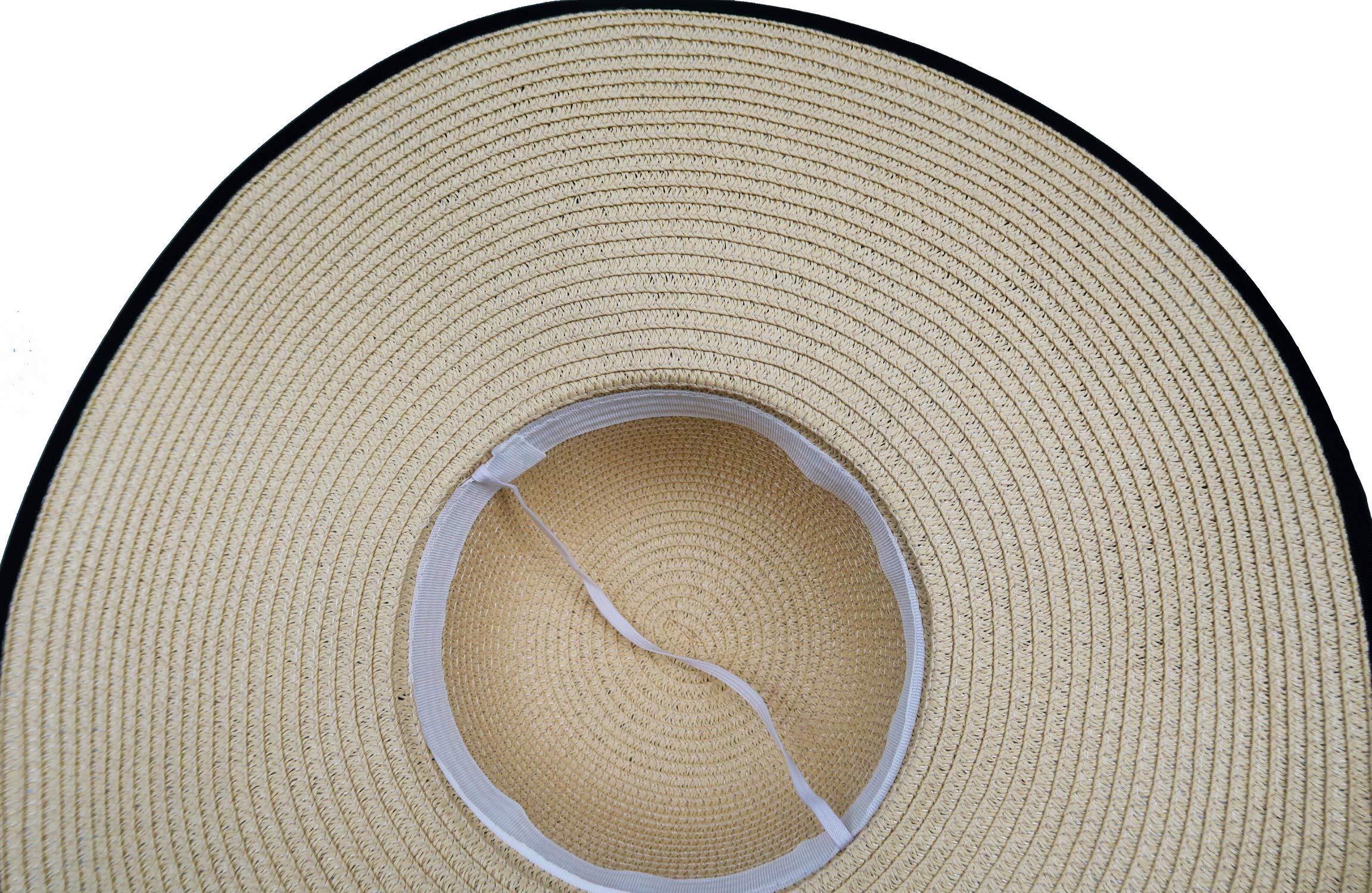 Women's Wide Brim Straw Sun Hat - UPF 50+ UV Protection Foldable Beach Hat for Summer, Vacation, Pool Party & Outdoor Activities