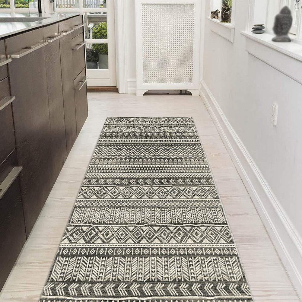Non-Slip Yurun Runner Rugs with Rubber Backing - 2'8