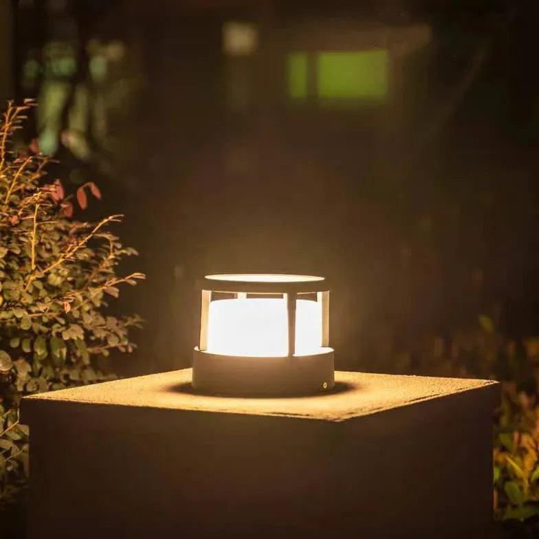 Dimmable Solar Black Outdoor Pillar Lights - Waterproof LED Landscape Lighting for Garden, Pathway, Driveway, Patio, and Yard Decoration | Energy-Efficient & Weather-Resistant