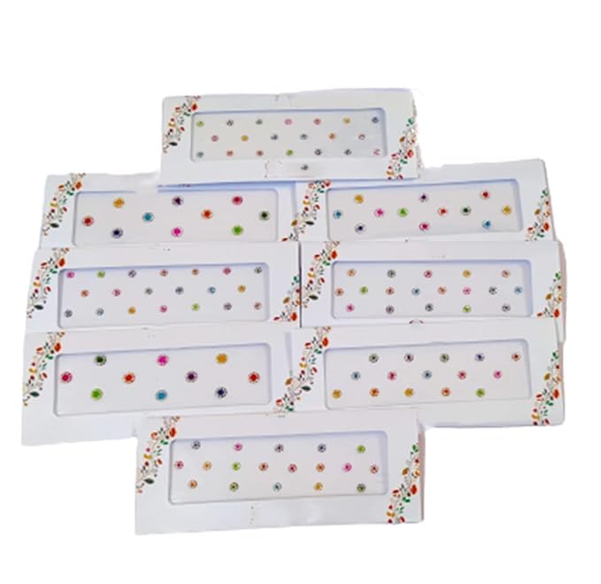 Dark Red Round Velvet Bindi Stickers - Kumkum Forehead Bindis for Women & Girls (15 Cards/Flips) - Perfect for Festivals, Weddings & Traditional Indian Makeup Looks
