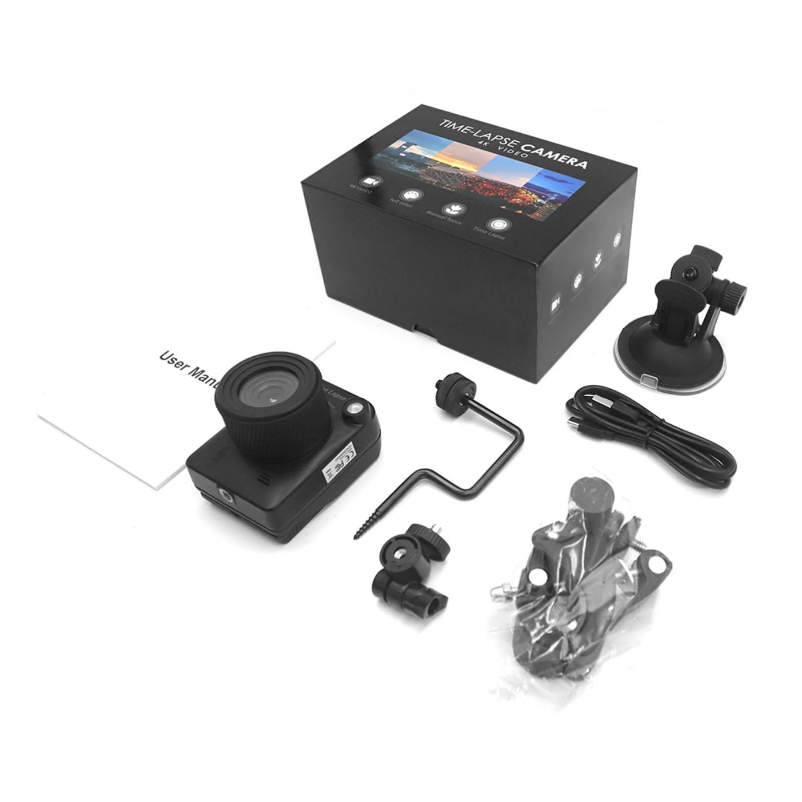 4K Time Lapse Camera with Real-Time Preview & Timer - 90° Flip Angle, Manual Macro Focus for Flowers, Plants, Weather - Indoor/Outdoor Photography for Nature, Gardening, and Scientific Observation