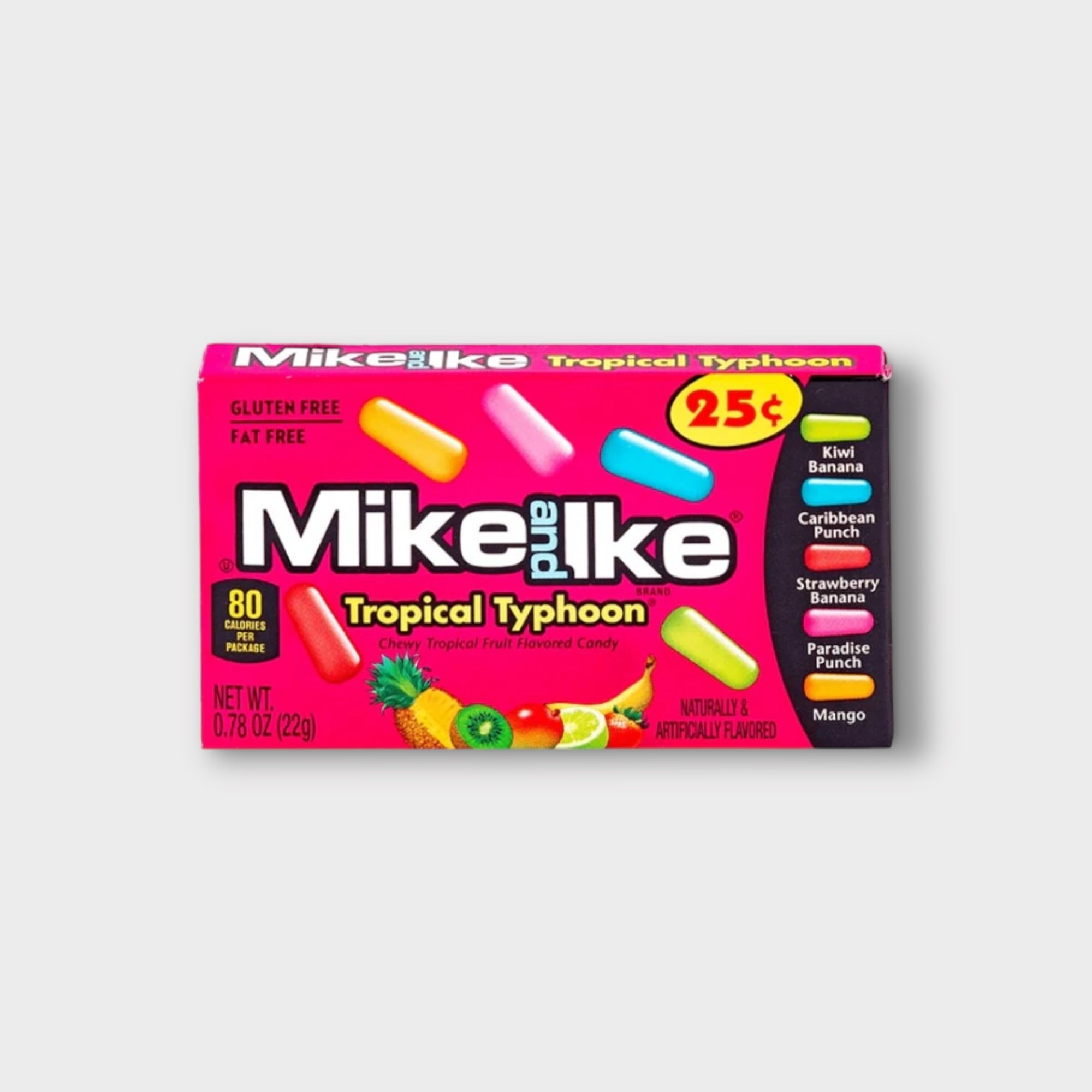 Mike and Ike Tropical Typhoon Fruit Flavored Candy - Sweet & Tangy Tropical Treats for Parties, Movie Nights & Snacking