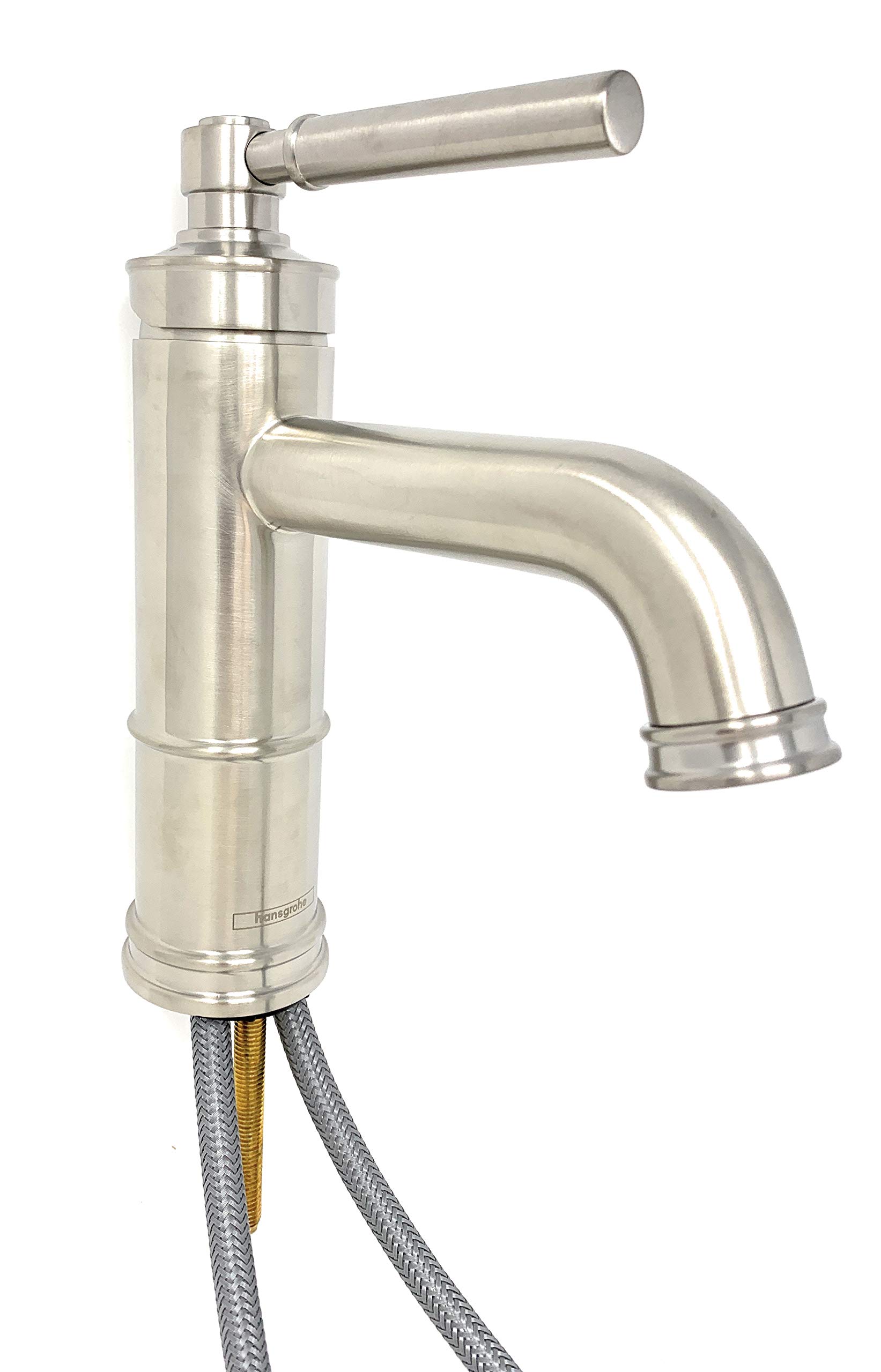 Hansgrohe Status Brushed Nickel Lavatory Faucet - 1.2 GPM Water Flow with Aerated Spray for Smooth Stream | Perfect for Modern Bathroom & Powder Room Sinks