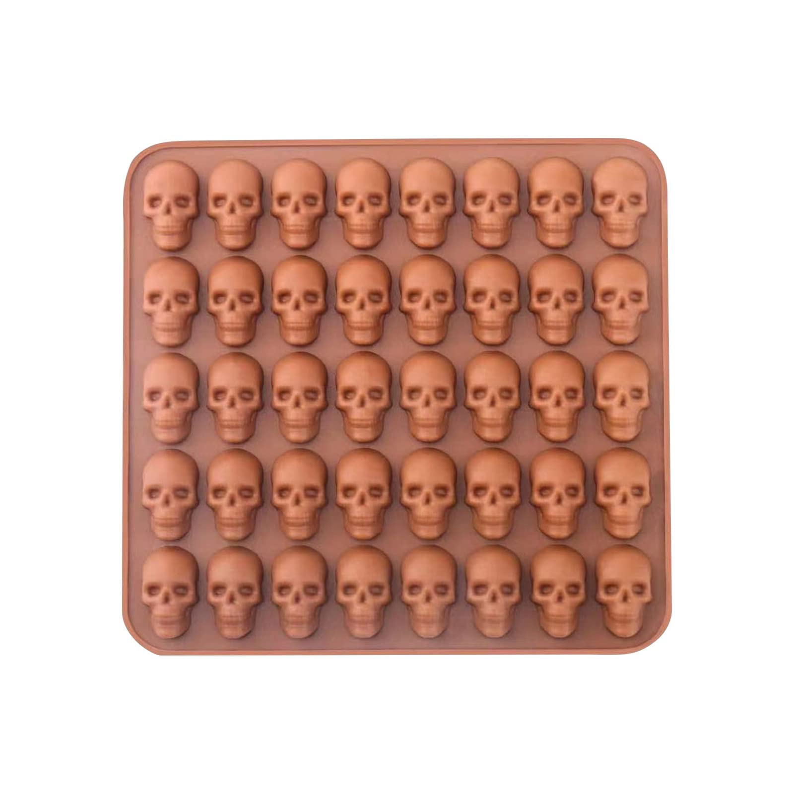 OLYY Halloween Skull Silicone Mold - 3D Baking Candy & Fondant Mold for DIY Treats, Cupcakes, Chocolates - Perfect for Home Parties, Halloween Decorations & Spooky Desserts (1 Piece)