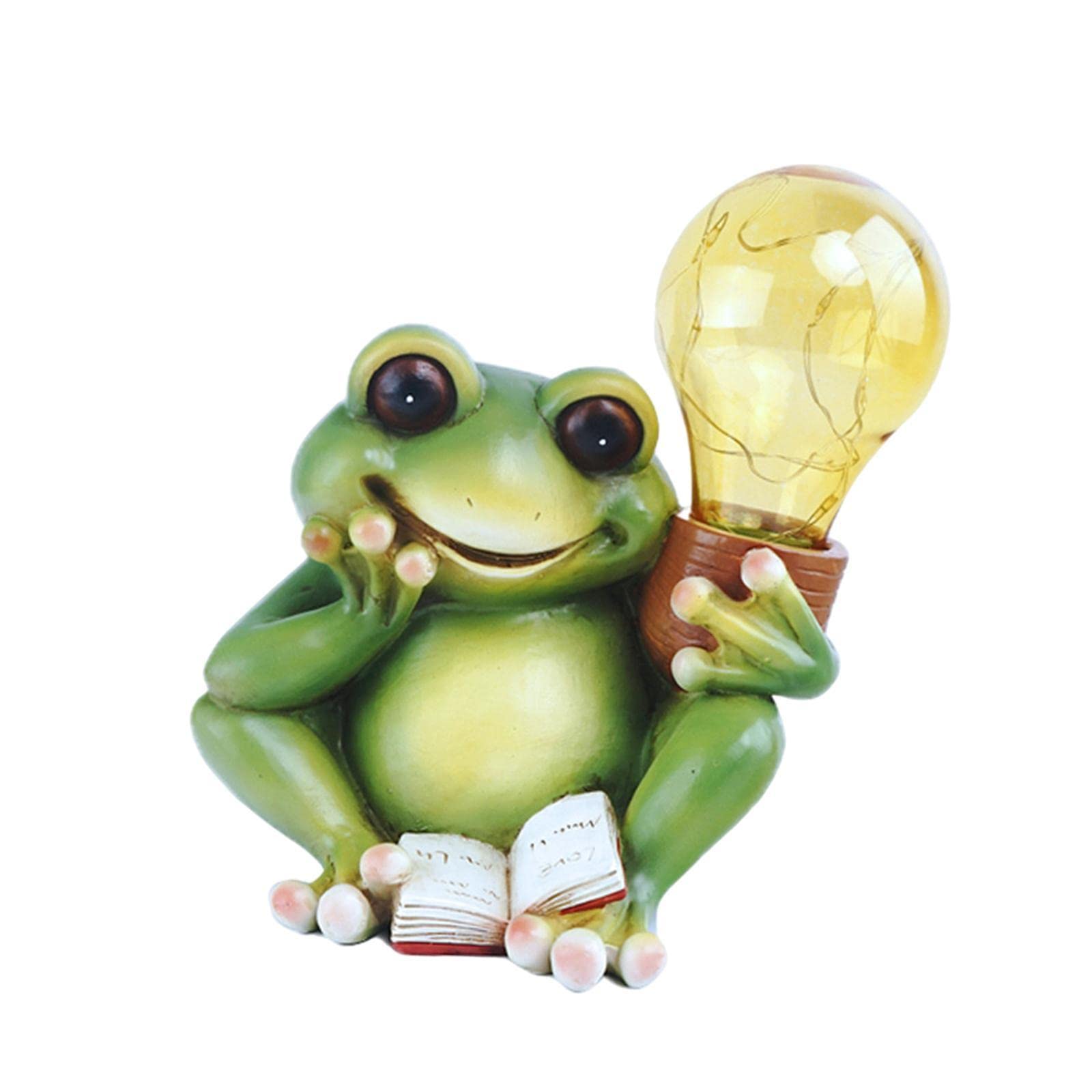 Solar Frog Statue Outdoor Lights - Automatic Photosensitive Weatherproof Garden Decor for Yard, Patio & Woodland - Perfect for Landscape Lighting & Nighttime Ambiance