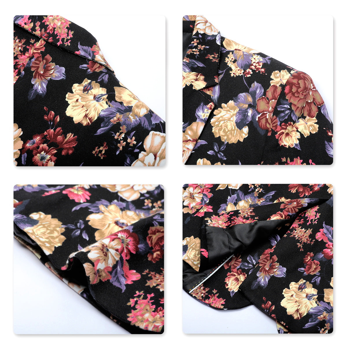 2 Piece Slim Fit Floral Print Maroon Suit for Men - Elegant Wedding, Party & Formal Occasion Outfit