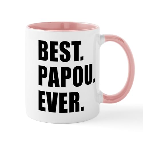 White/Pink Inside - Best Papou Ever