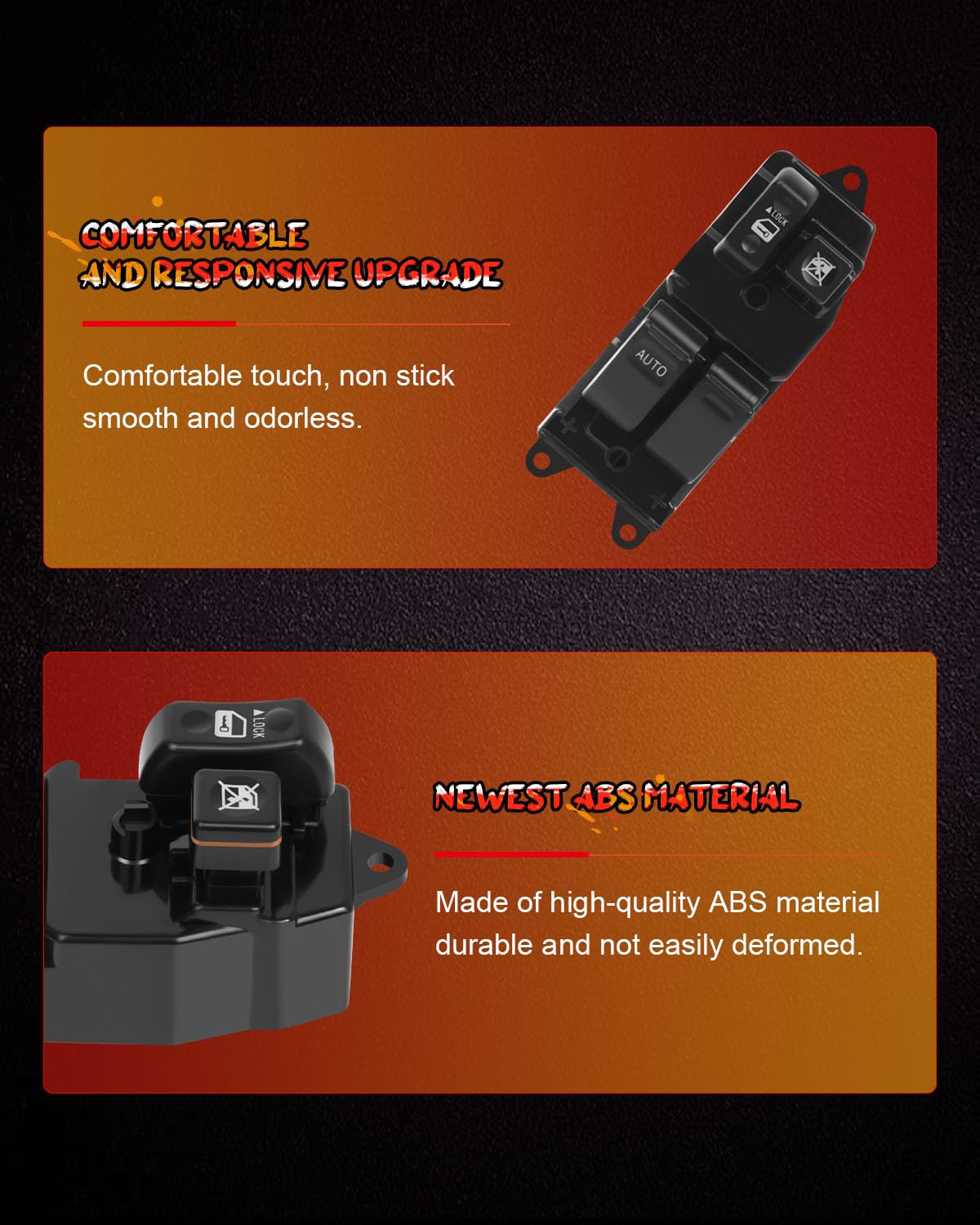 Power Window Switch & Mirror Control Switch Replacement for 2001-2003 Toyota Sienna - Driver Side Master Switch (Fits OEM Part 8482008020) - Perfect for Window & Mirror Repairs