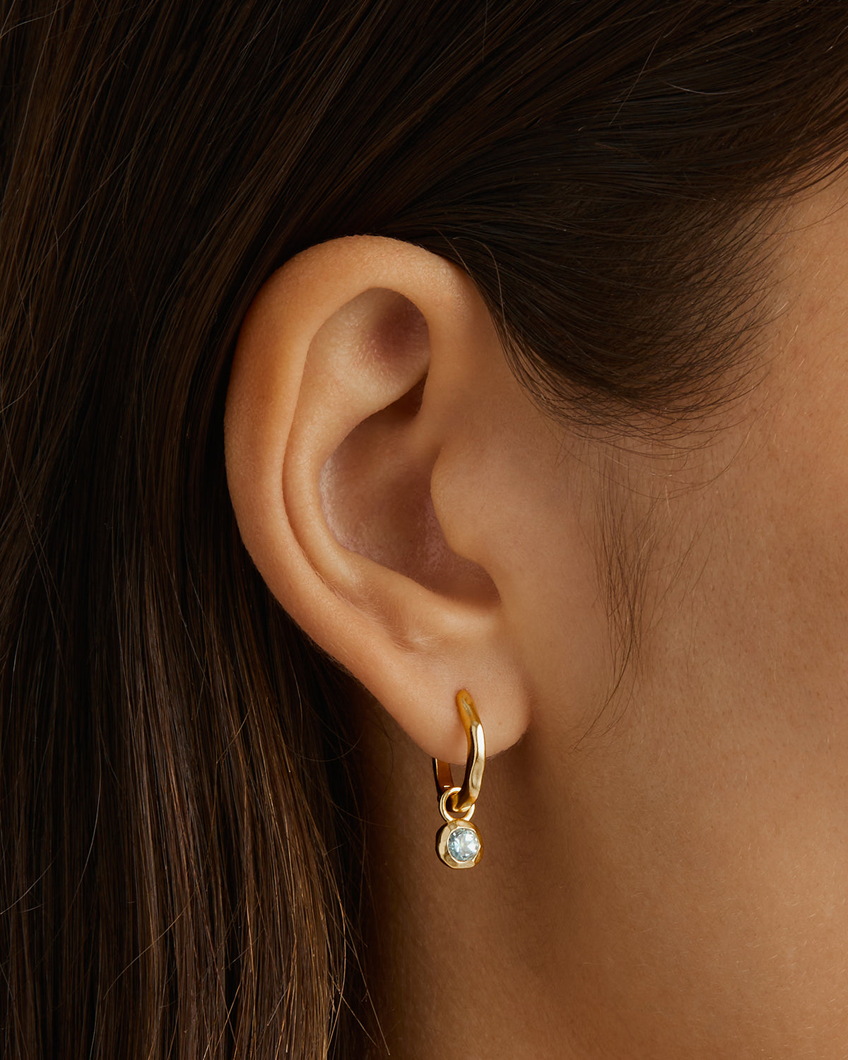 18K Gold Vermeil Infinite Skies Hoop Earrings - Elegant Dainty Huggie Hoops for Women, Perfect for Everyday Wear, Date Night & Special Occasions