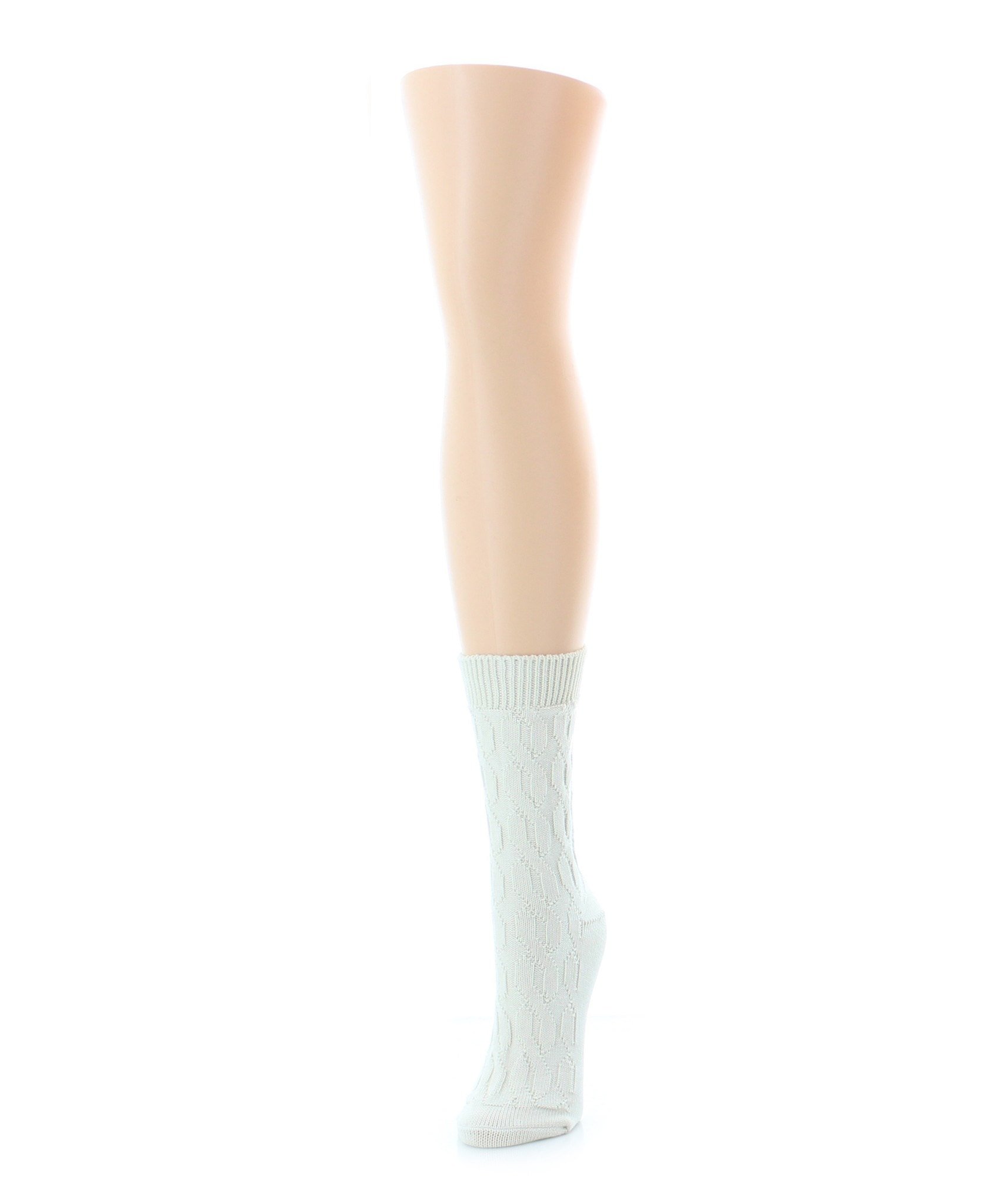 MeMoi Women's Neutral Twisted Knit Boot Socks - Cozy Essential Winter Socks for Boots, Shoes & Cold Weather Outfits