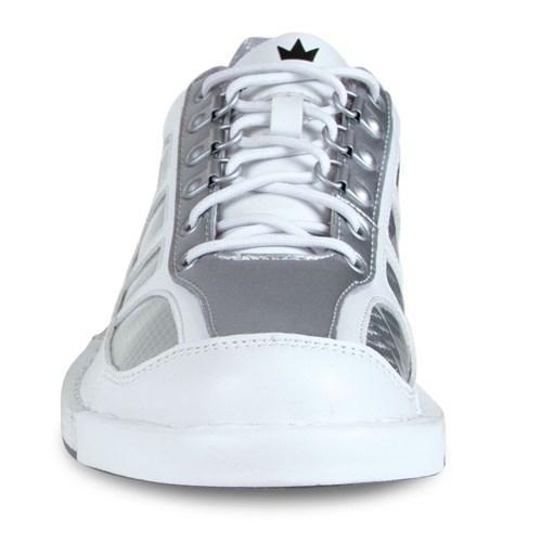 Brunswick Men's Phantom White & Silver Carbon Fiber Right-Handed Bowling Shoes - Lightweight & Durable for Competitive Play & League Bowling