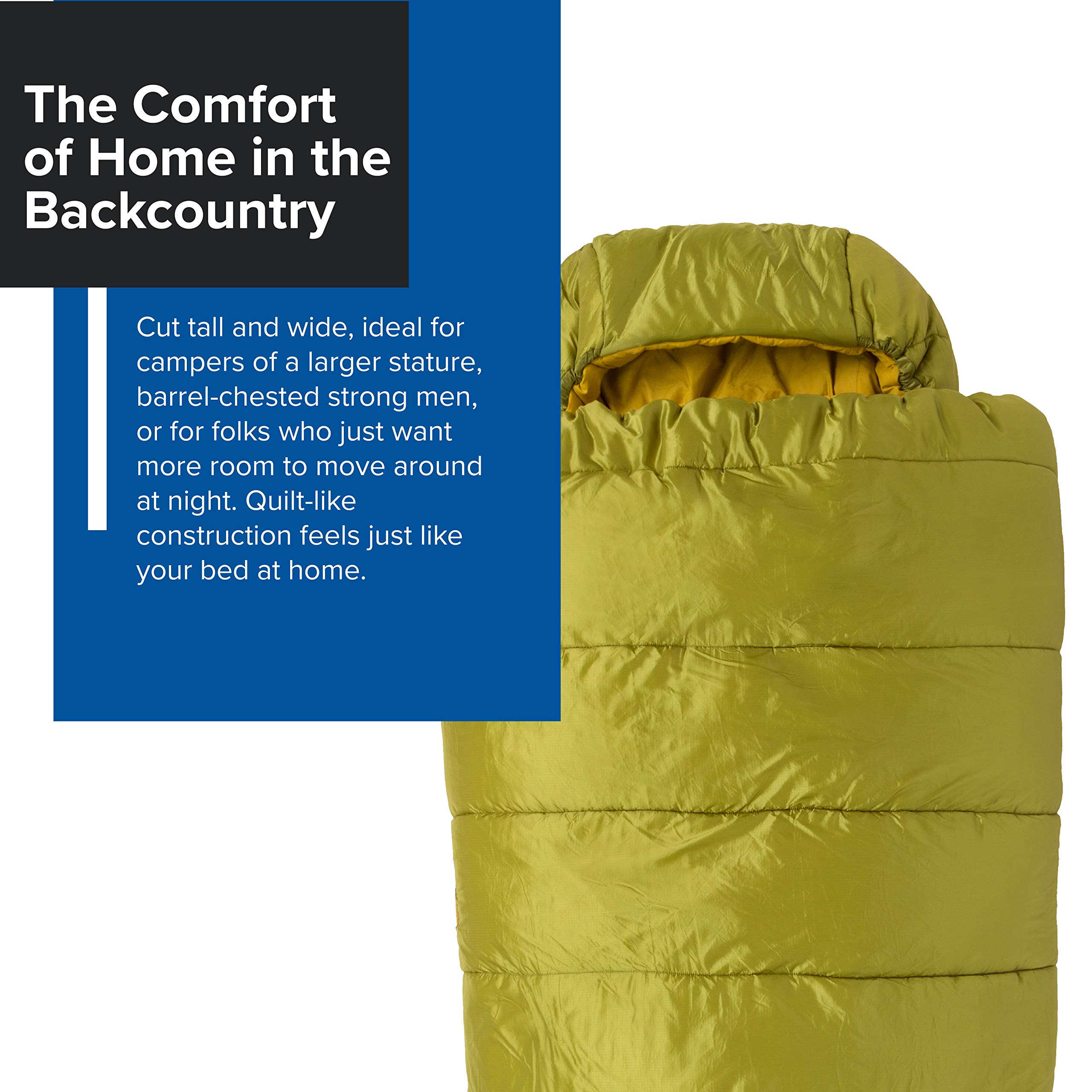 Big Agnes Echo Park Sleeping Bag - Lightweight & Waterproof for Backpacking, Camping & Hiking - 3-Season Comfort for Outdoor Adventures