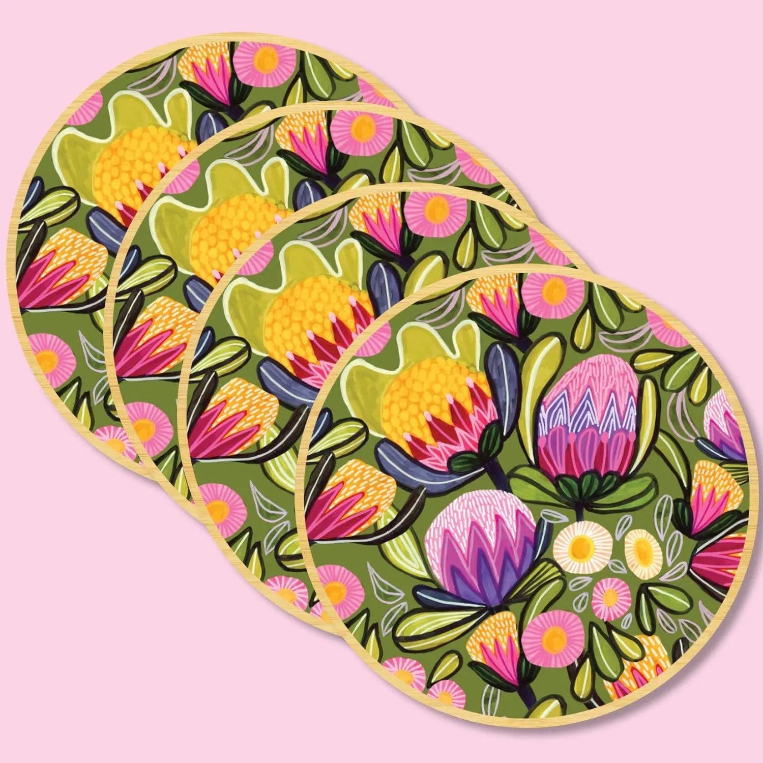Premium Sugarbush Tea Towel & Coaster Set - 100% Cotton Kitchen Towels with Absorbent Coasters - Perfect for Tea Time, Coffee Breaks & Home Decor