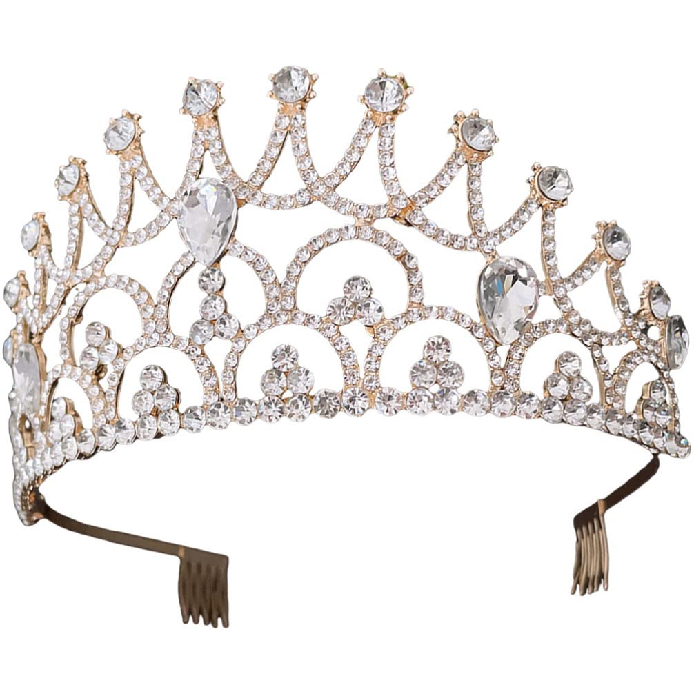 FOMIYES Vintage Crystal Rhinestone Wedding Tiara Crown - Bridal Hair Accessories for Bride, Princess, Birthday, Queen & Women | Perfect for Weddings, Prom, Pageants & Special Occasions