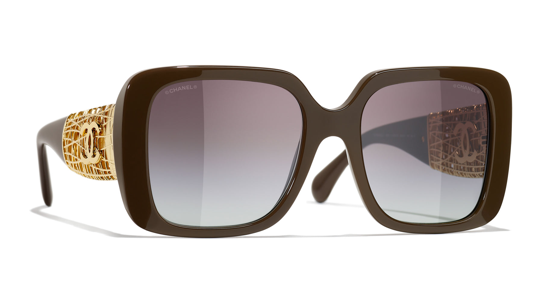 Original Chanel 5532 Sunglasses - Luxury Designer UV Protection Shades for Women - Perfect for Beach, Driving & Fashion Outfits