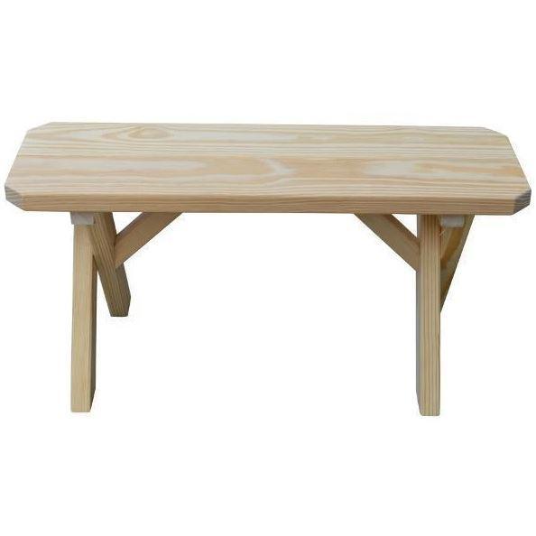 A&L Furniture Yellow Pine Crossleg Bench - Rustic Wooden Bench for Dining Room, Kitchen, or Outdoor Patio - Durable & Stylish Seating Solution