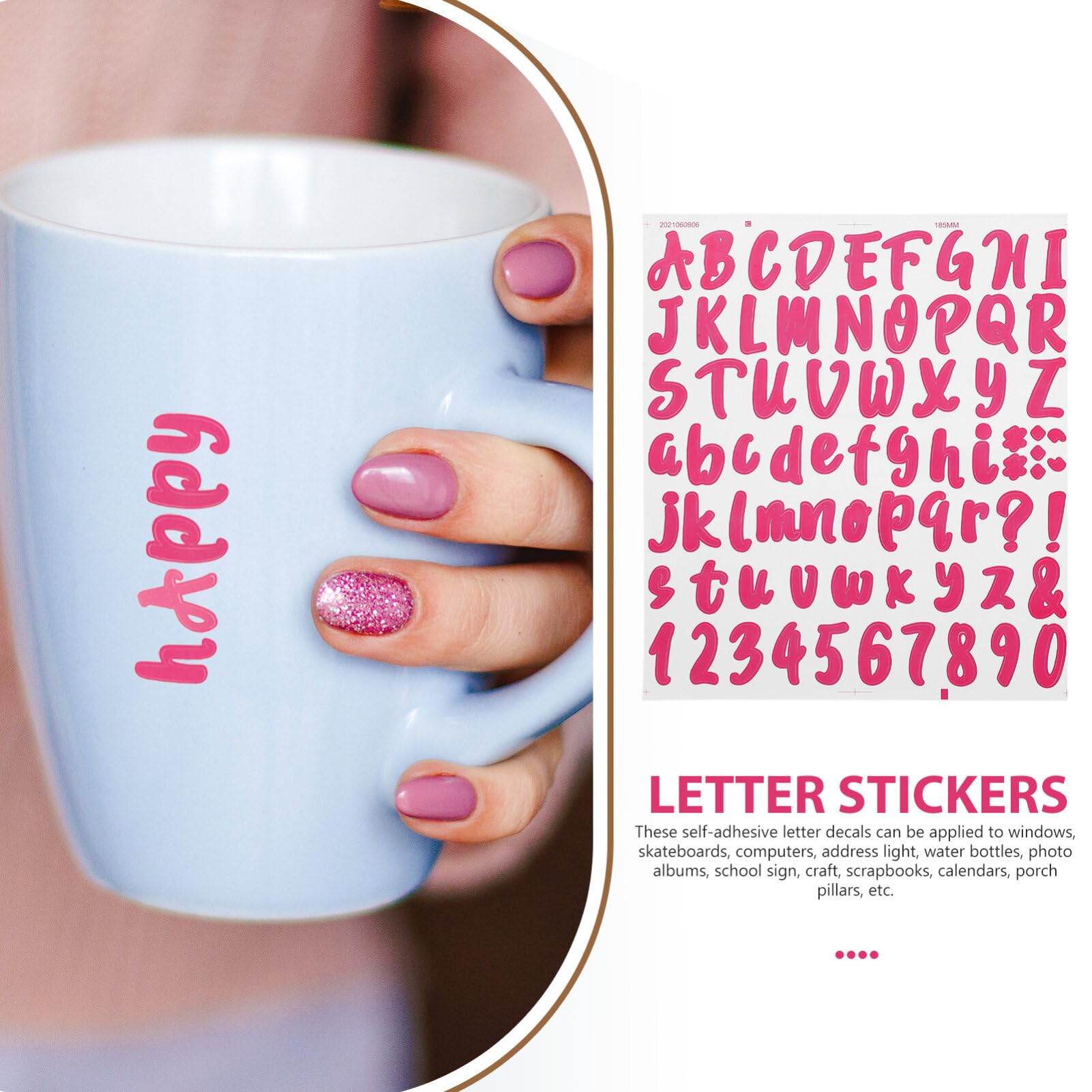NUOBESTY 5 Sheets Multipurpose Name Stickers - Mailbox, Bottle, Crafts Label Stickers with Alphabet Letters & House Numbers - Perfect for DIY Projects, Home Decor, and Organization