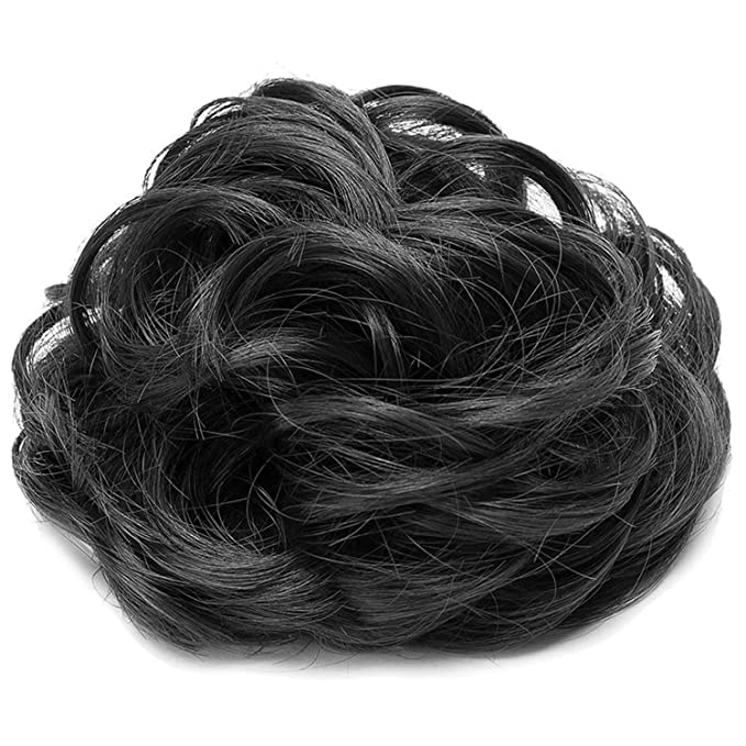 SIYAA Synthetic Natural Black Hair Extension Clutcher Juda for Women - Black | Clip-in Hair Extensions for Length & Volume | Perfect for Parties, Weddings & Daily Styling