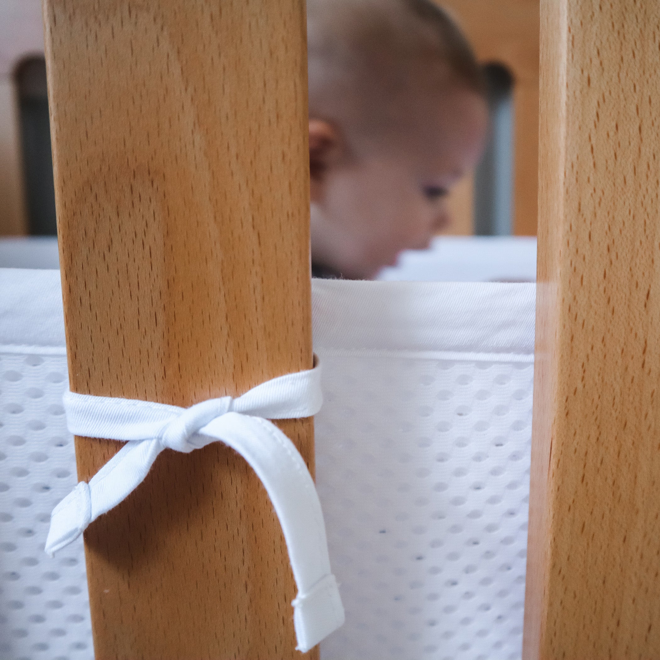 Breathe Easy® White Cot Liner - Soft, Breathable Baby Crib Mattress Cover for Safe & Comfortable Sleep - Perfect for Nursery, Daycare & Travel