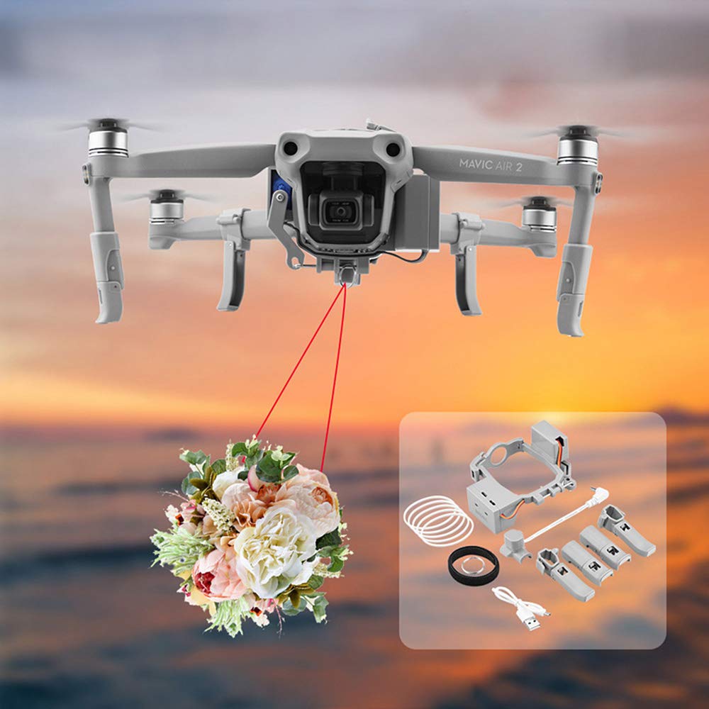 DJI Mavic Air 2/ Air 2S Payload Delivery Device - Drone Fishing Line Release & Airdrop Accessory for Outdoor Adventures, Hunting & Emergency Drops