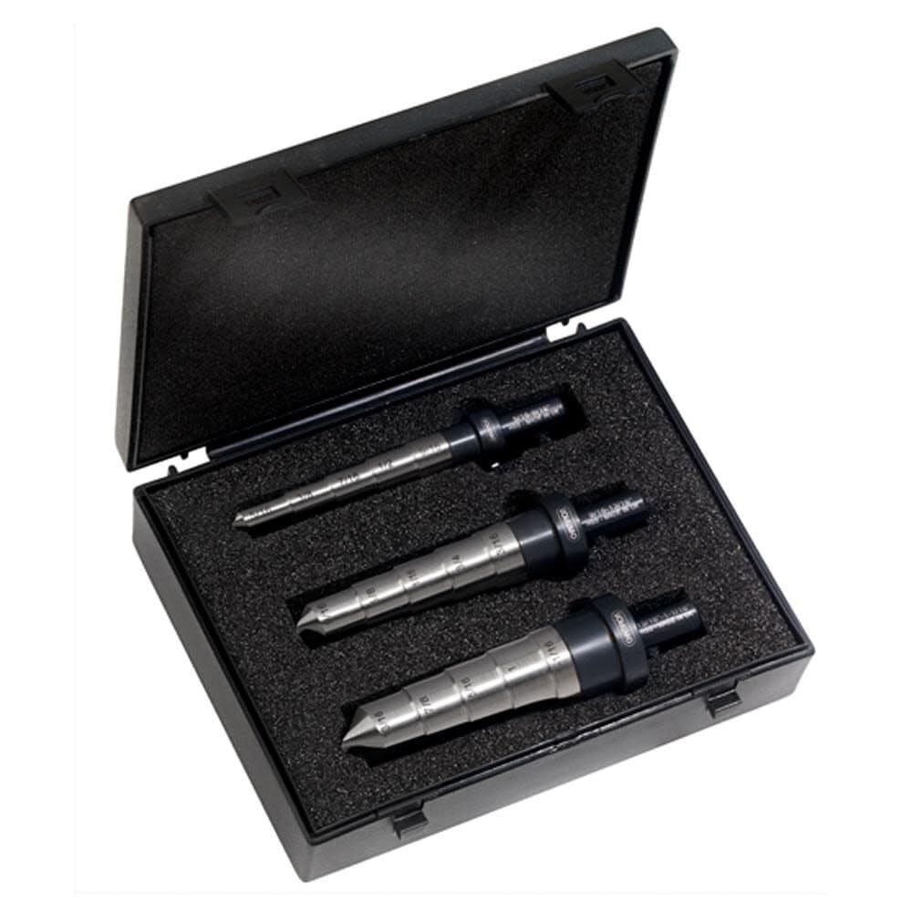 Champion Heavy Duty 3-Piece Step Drill Bit Set - High Speed Steel Step Reamers for Metal, Wood & Plastic - Perfect for DIY, HVAC, Electrical & Plumbing Projects