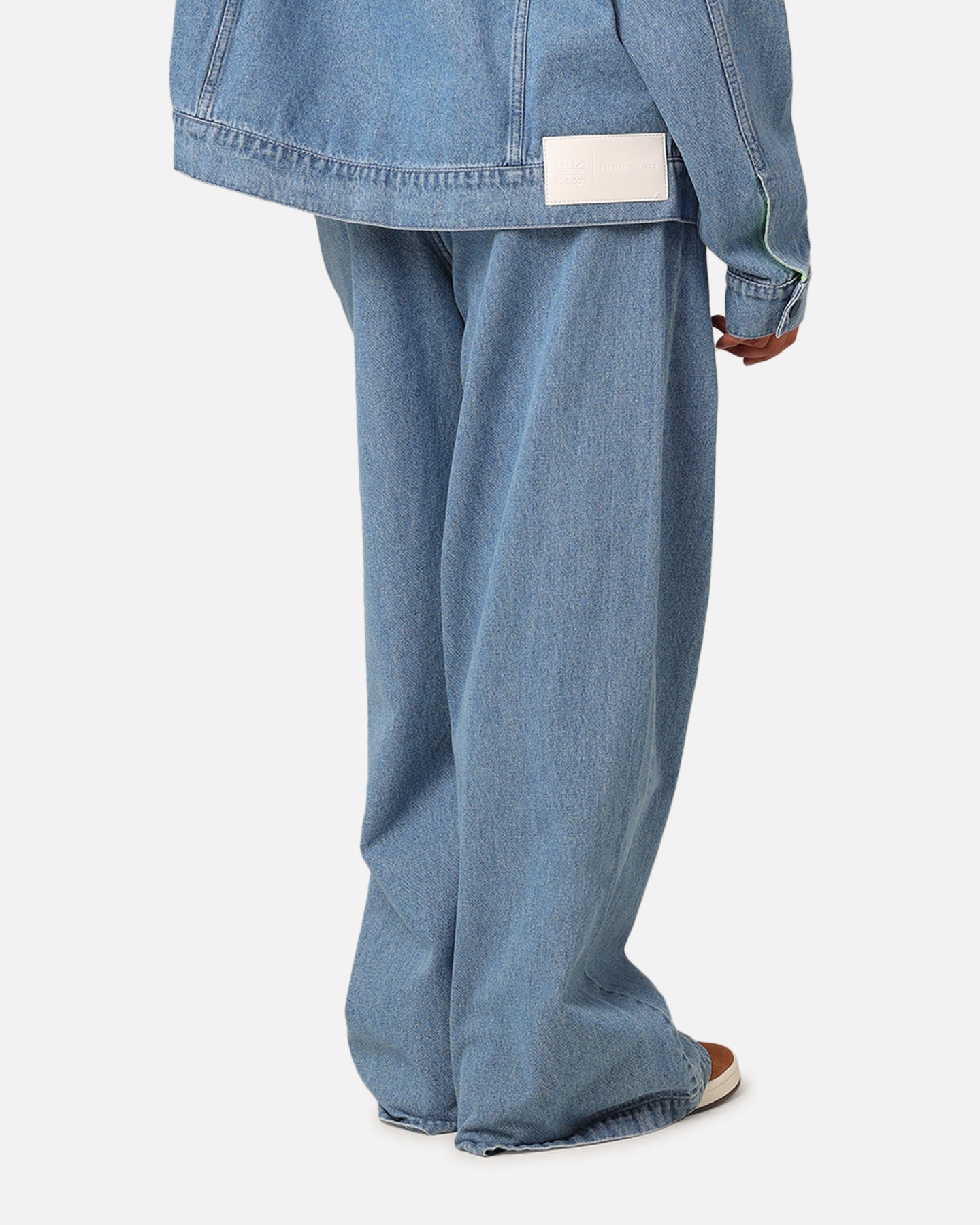 Adidas X KSENIASCHNAIDER Women's Light Denim 3-Stripe Jeans - Stylish Casual Pants for Everyday Wear & Street Fashion