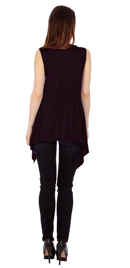 Lightweight Sleeveless Open Front Cardigan Vest with Back Elastic Detail - Perfect for Layering, Summer Cover-Ups & Casual Outfits