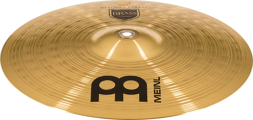 Meinl 13” Marching Cymbal Pair with Straps - Brass Alloy Traditional Finish - German-Made Professional Percussion Instrument - 2-Year Warranty (MA-BR-13M) - Perfect for Marching Bands, Drum Corps & Live Performances