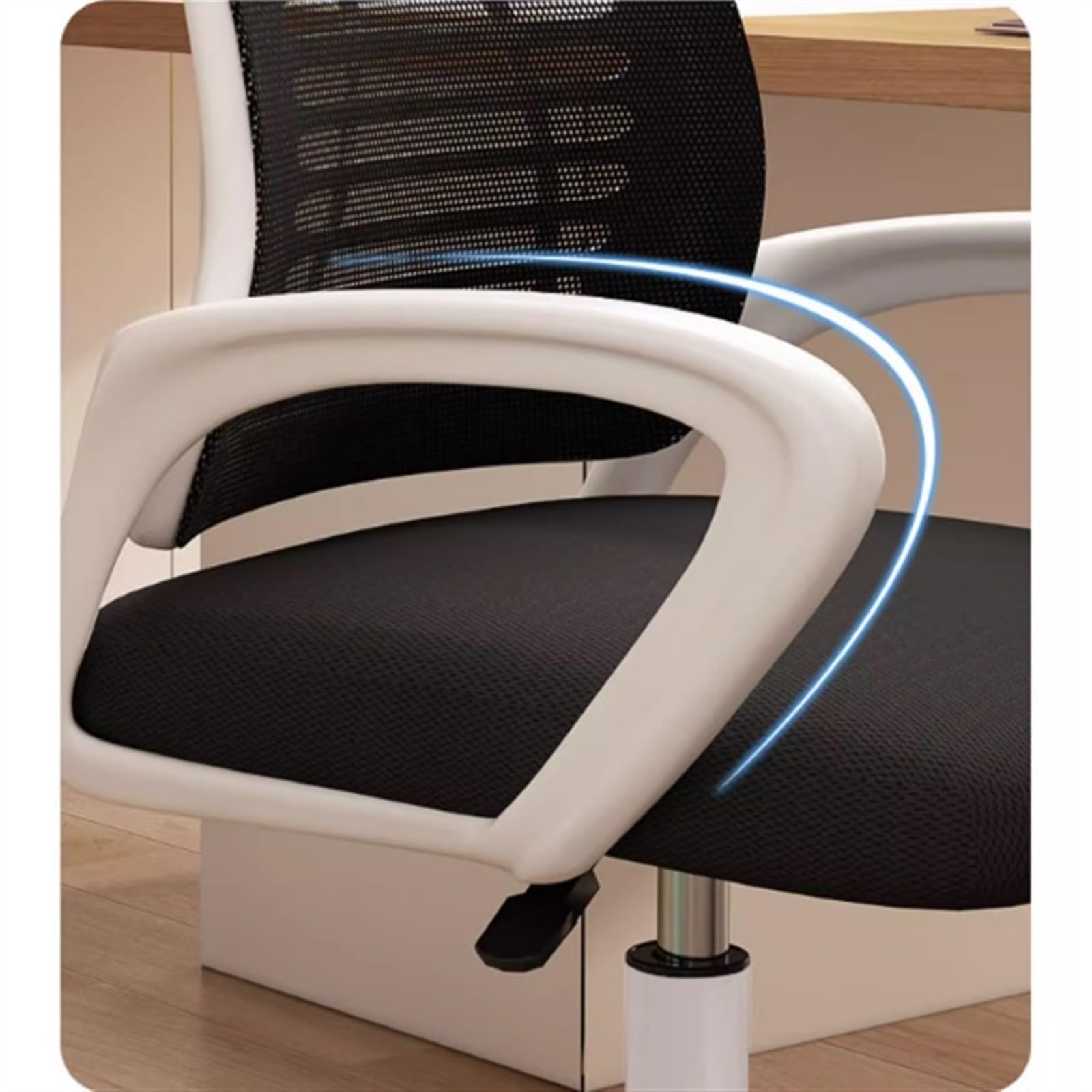 Ergonomic Office Chair with Adjustable Headrest & Lumbar Support - High Back Mesh Desk Chair for Home Office, Gaming & Work - Comfortable Breathable Computer Chair (Gray) - Perfect for Long Work Hours, Online Meetings & PC Gaming Sessions