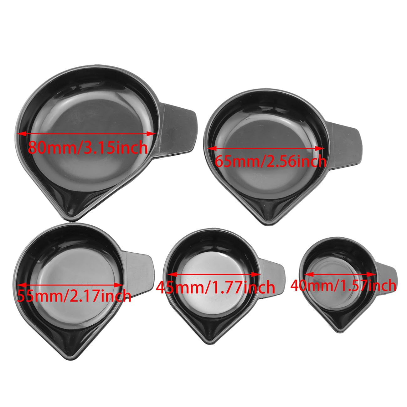 5PCS Plastic Weighing Dishes with Narrow Spout - Precise Powder & Liquid Measurement for Jewelry Making, Laboratory Scales & Science Experiments