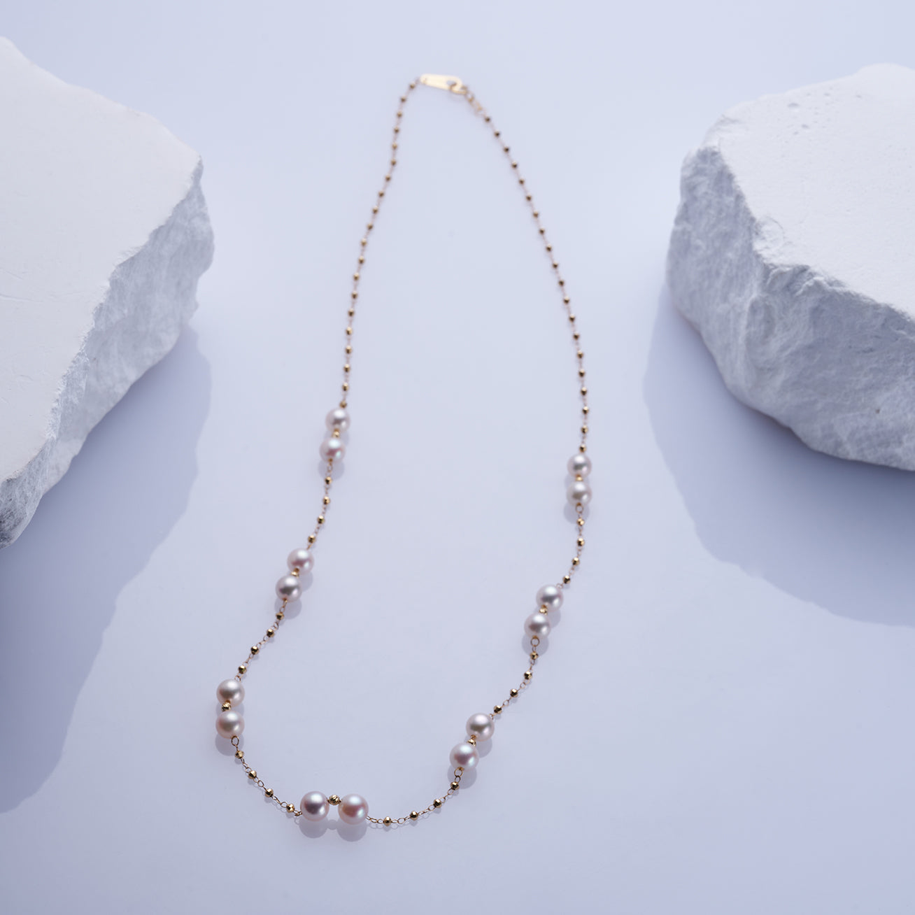 18K Solid Gold Akoya Pearl Necklace for Women - Classic Elegant Jewelry Gift for Wedding, Anniversary & Special Occasions